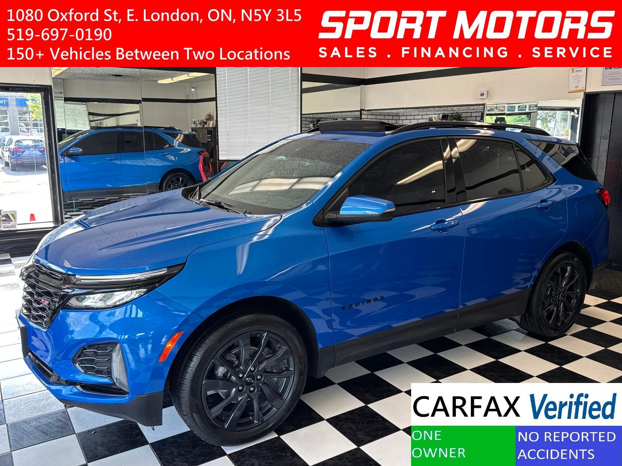 Used 2024 Chevrolet Equinox AWD RS+Leather+Roof+BSM+ONE OWNER+CLEAN CARFAX for sale in London, ON