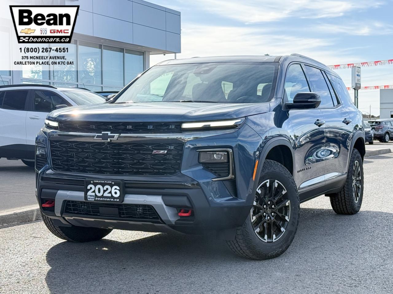 New 2026 Chevrolet Traverse Z71 2.5L 4 CYL WITH REMOTE START/ENTRY, SUNROOF, HEATED SEATS, HEATED STEERING WHEEL, POWER LIFTGATE, HD SURROUND VISION, APPLE CARPLAY AND ANDROID AUTO for sale in Carleton Place, ON