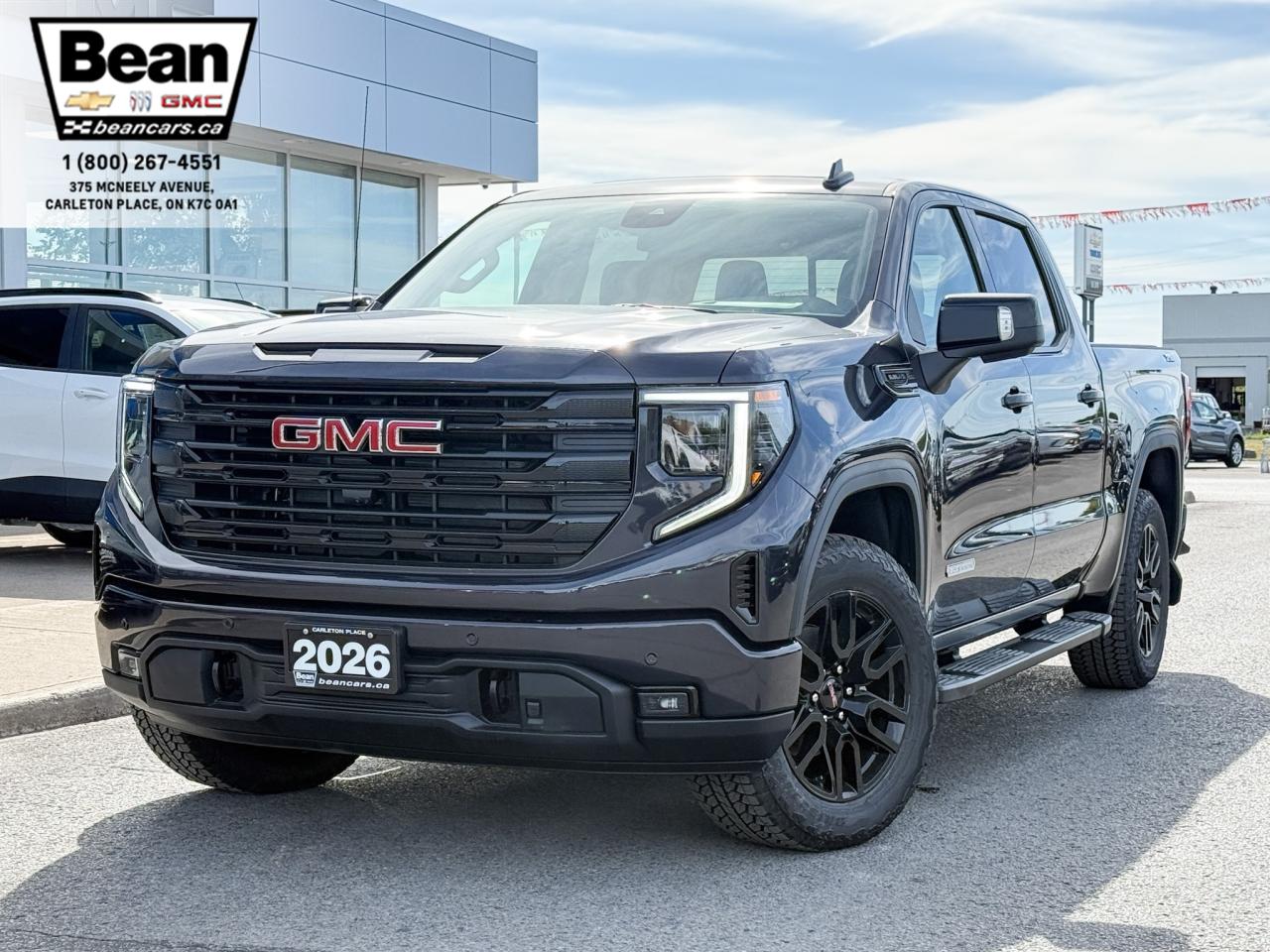 New 2026 GMC Sierra 1500 Elevation 5.3L V8 WITH REMOTE START/ENTRY, SUNROOF, HEATED SEATS, HEATED STEERING WHEEL, CRUISE CONTROL, HD REAR VISION CAMERA, BOSE SOUND SYSTEM for sale in Carleton Place, ON