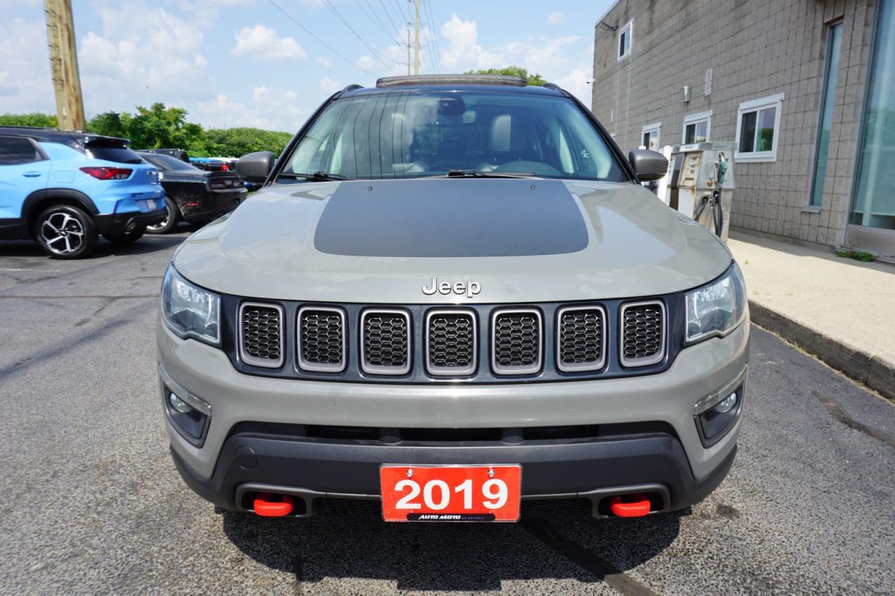 2019 Jeep Compass TRAILHAWK 4WD CERTIFIED CAMERA NAV BLUETOOTH LEATHER HEATED SEATS PANO ROOF CRUISE ALLOYS - Photo #2