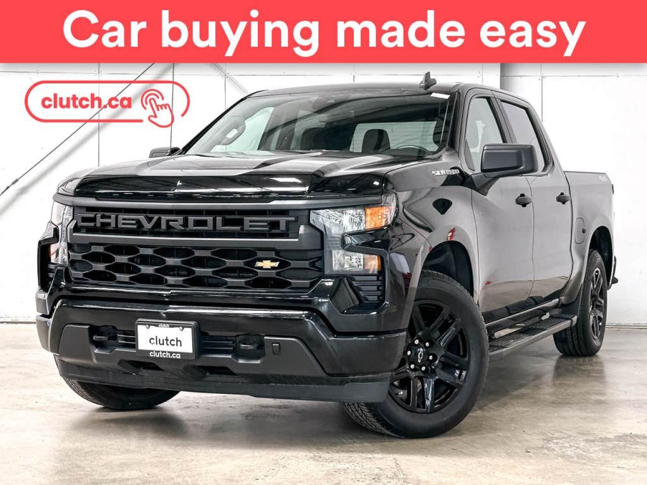 Used 2022 Chevrolet Silverado 1500 Custom Crew Cab 5 3/4 ft 4x4 w/ Apple CarPlay, Rearview Cam,Cruise Control for sale in Toronto, ON