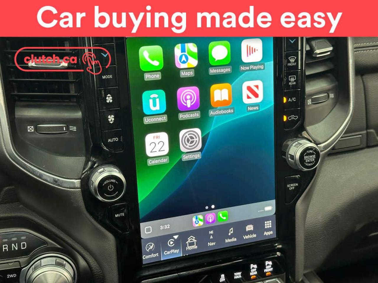 Used 2022 RAM 1500 Laramie Night Crew Cab 4X4 w/ Android Auto, Heated Front Seats, Rearview Cam for sale in Toronto, ON