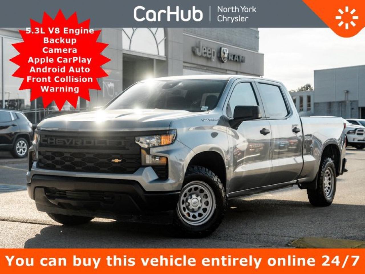 Used 2023 Chevrolet Silverado 1500 Work Truck 4WD 157'' V8 Backup Cam Apple CarPlay Android Auto for sale in Thornhill, ON