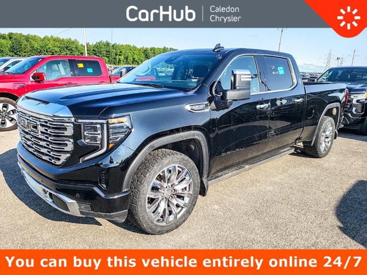 This GMC Sierra 1500 has a dependable Gas V8 6.2L/376 engine powering this Automatic transmission. ENGINE, 6.2L ECOTEC3 V8 (420 hp [313 kW] @ 5600 rpm, 460 lb-ft of torque [624 Nm] @ 4100 rpm); featuring Dynamic Fuel Management, Wireless phone projection, for Apple CarPlay and Android Auto, Wireless Charging (Beginning October 26, 2022 through November 20, 2022, certain vehicles will be forced to include (00C) Not Equipped with Wireless Charging, which removes Wireless Charging. See dealer for details or the window label for the features on a specific vehicle.).

 

This GMC Sierra 1500 Comes Equipped with These Options 
Wipers, front rain-sensing, Windows, power rear, express down, Windows, power front, drivers express up/down, Window, power, rear sliding with rear defogger, Window, power front, passenger express up/down, Wi-Fi Hotspot capable (Terms and limitations apply. See onstar.ca or dealer for details.), Wheels, 20 x 9 (50.8 cm x 22.9 cm) multi-dimensional polished aluminum, Wheelhouse liners, rear (Deleted with (PCP) Denali CarbonPro Edition.), Wheel, 17 x 8 (43.2 cm x 20.3 cm) full-size, steel spare, USB Ports, 2, Charge/Data ports located inside centre console.

 

Drive Happy with CarHub
*** All-inclusive, upfront prices -- no haggling, negotiations, pressure, or games

*** Purchase or lease a vehicle and receive a $1000 CarHub Rewards card for service

*** Purchase this vehicle fully online on CarHub websites

 

Transparency Statement
Online prices and payments are for finance purchases -- please note there is a $850 finance/lease fee. Cash purchases for used vehicles have a $2,350 surcharge (the finance price + $2,350), however cash purchases for new vehicles only have tax and licensing extra -- no surcharge. NEW vehicles priced at over $100,000 including add-ons or accessories are subject to the additional federal luxury tax. While every effort is taken to avoid errors, technical or human error can occur, so please confirm vehicle features, options, materials, and other specs with your CarHub representative. This can easily be done by calling us or by visiting us at the dealership. CarHub used vehicles come standard with 1 key. If we receive more than one key from the previous owner, we include them with the vehicle. Additional keys may be purchased at the time of sale. Ask your Product Advisor for more details. Payments are only estimates derived from a standard term/rate on approved credit. Terms, rates and payments may vary. Prices, rates and payments are subject to change without notice. Please see our website for more details.