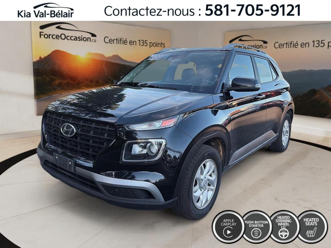 Used 2022 Hyundai Venue PREFERRED *CRUISE *CAMERA *CARPLAY *SIÈGES CHAUFF for sale in Québec, QC