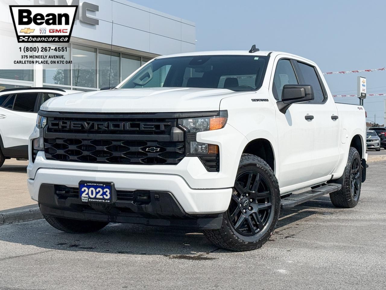 Used 2023 Chevrolet Silverado 1500 Custom CLEAN CARFAX, 2.7L 4CYL TURBOMAX, CREW CAB SHORT BOX CUSTOM 4X4, TRAILERING PACKAGE, BLACK OUT PACKAGE, 6