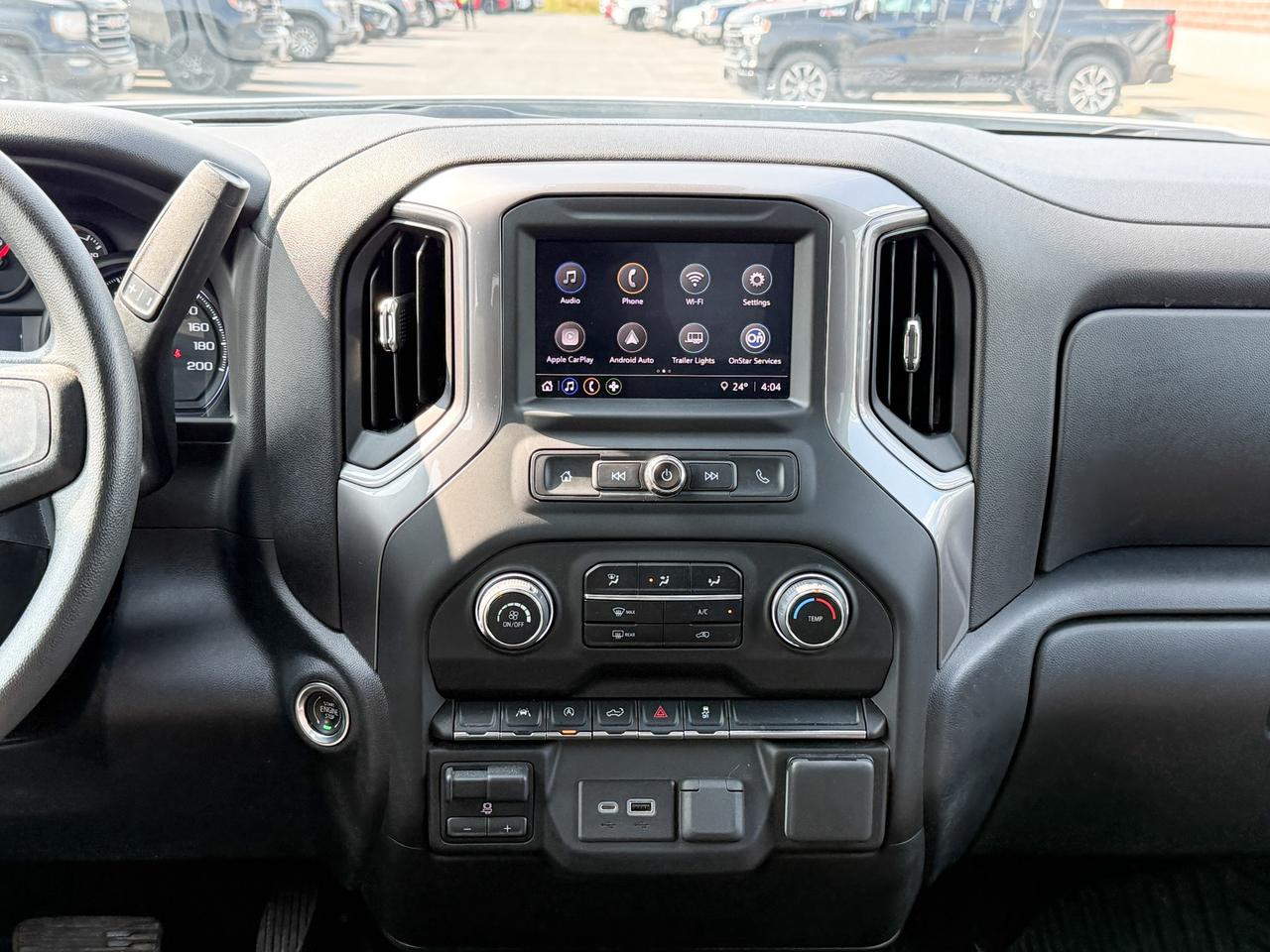 2023 Chevrolet Silverado 1500 Custom CLEAN CARFAX, 2.7L 4CYL TURBOMAX, CREW CAB SHORT BOX CUSTOM 4X4, TRAILERING PACKAGE, BLACK OUT PACKAGE, 6" BLACK SIDE STEPS, 20" GLOSS BLACK ALLOY WHEELS, REAR VISION CAMERA Photo