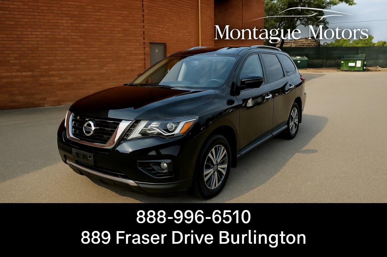<p>THIS 2017 NISSAN PATHFINDER S OFFERS SPACIOUS 7-PASSENGER SEATING, POWERFUL V6 PERFORMANCE, AND NISSANS LEGENDARY RELIABILITY. PERFECT FOR FAMILIES, ROAD TRIPS, OR DAILY DRIVING.</p><p><strong>HIGHLIGHTS & FEATURES</strong></p><ul><li><p>3.5L V6 ENGINE  284 HP WITH SMOOTH CVT TRANSMISSION</p></li><li><p>7-PASSENGER SEATING  EASY-FOLD REAR SEATS FOR EXTRA CARGO SPACE</p></li><li><p>COMFORTABLE INTERIOR  CLOTH SEATING, TRI-ZONE CLIMATE CONTROL, AMPLE LEGROOM</p></li><li><p>TECHNOLOGY & CONVENIENCE  REARVIEW CAMERA, PUSH-BUTTON START, KEYLESS ENTRY, BLUETOOTH, AM/FM/CD AUDIO WITH AUX/USB</p></li><li><p>SAFETY FEATURES  ANTI-LOCK BRAKES, STABILITY CONTROL, MULTIPLE AIRBAGS, TIRE PRESSURE MONITORING</p></li></ul><p>Credit Cards Accepted</p><p>Please call for more info and to book a test drive at 888-996-6510. Car-Fax is included in the asking price. Extended Warranties are also available. We offer financing too. Certification: Have your new pre-owned vehicle certified. We offer a full safety inspection including oil change, and professional detailing prior to delivery. Certification package is available for $799. All trade-ins are welcome. Taxes and licensing are extra.***</p>