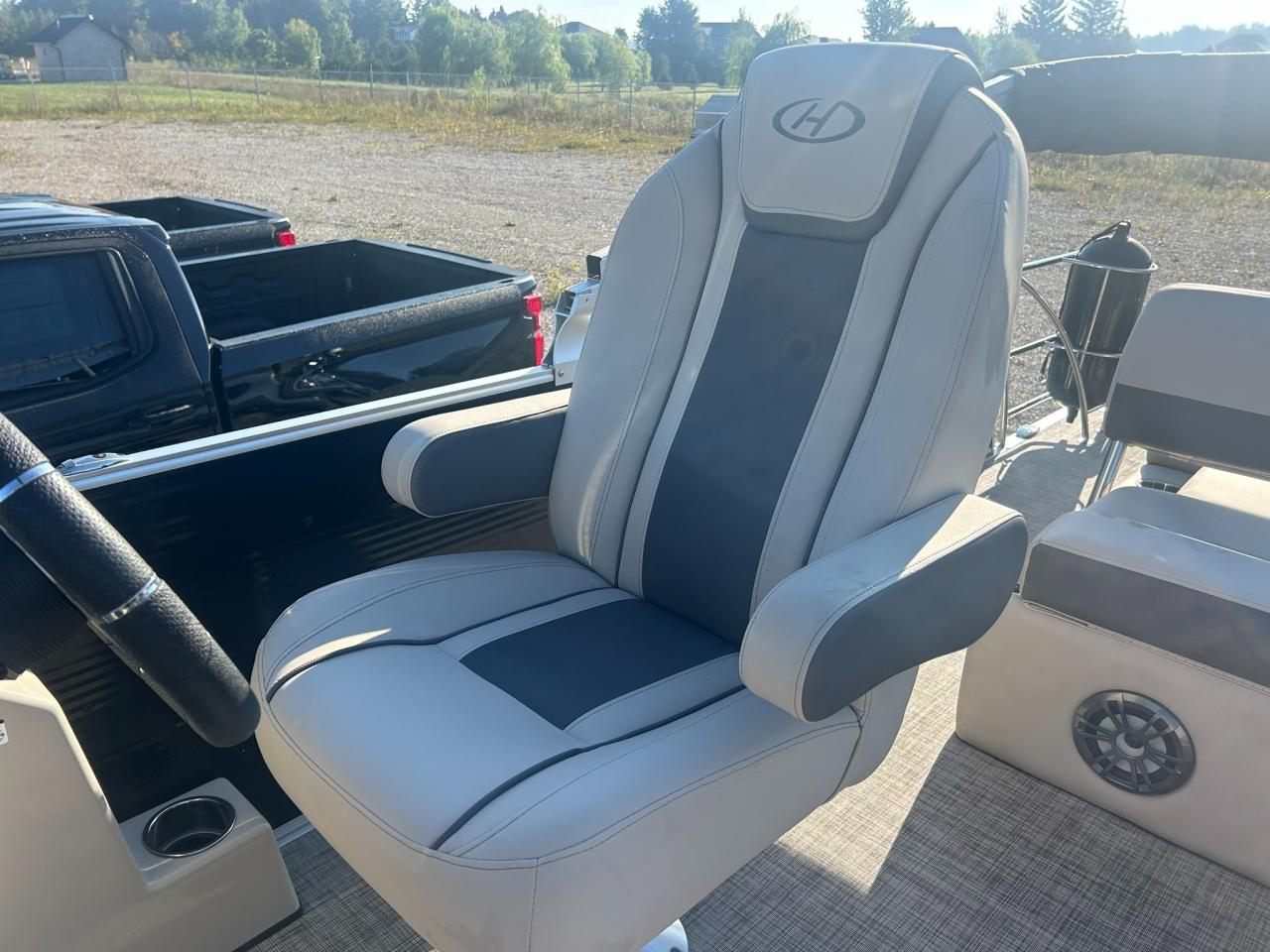 2021 Harris Cruiser 230 Pontoon Mercury 150 Outboard Tritoon | One Owner | Only 110 Hours! Photo