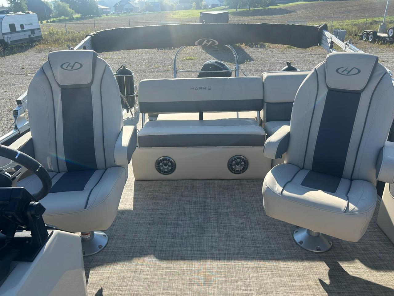 2021 Harris Cruiser 230 Pontoon Mercury 150 Outboard Tritoon | One Owner | Only 110 Hours! Photo