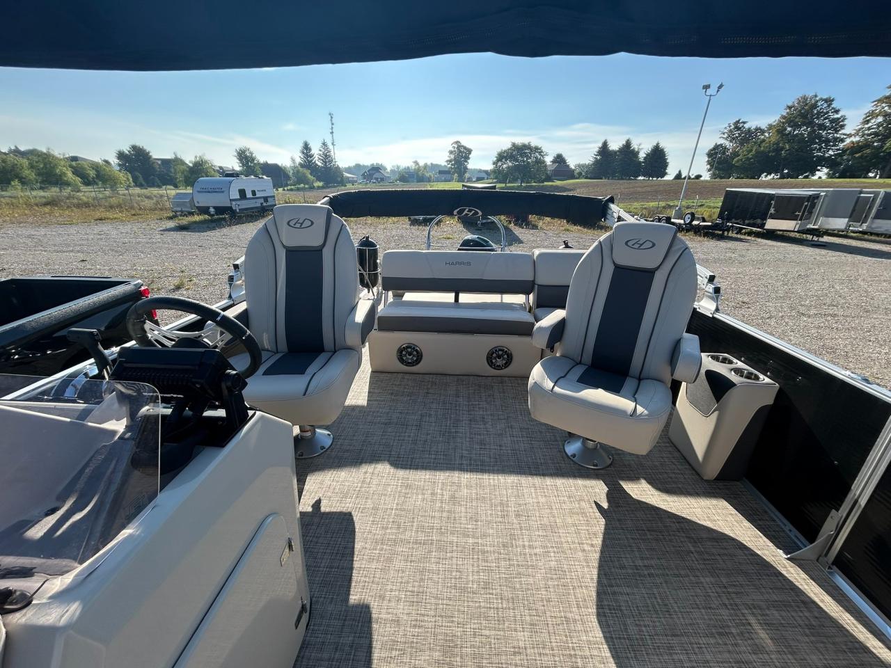 2021 Harris Cruiser 230 Pontoon Mercury 150 Outboard Tritoon | One Owner | Only 110 Hours! Photo