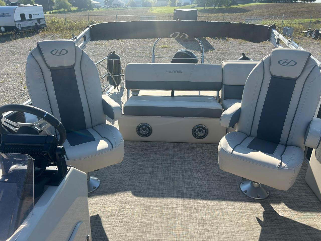 2021 Harris Cruiser 230 Pontoon Mercury 150 Outboard Tritoon | One Owner | Only 110 Hours! Photo