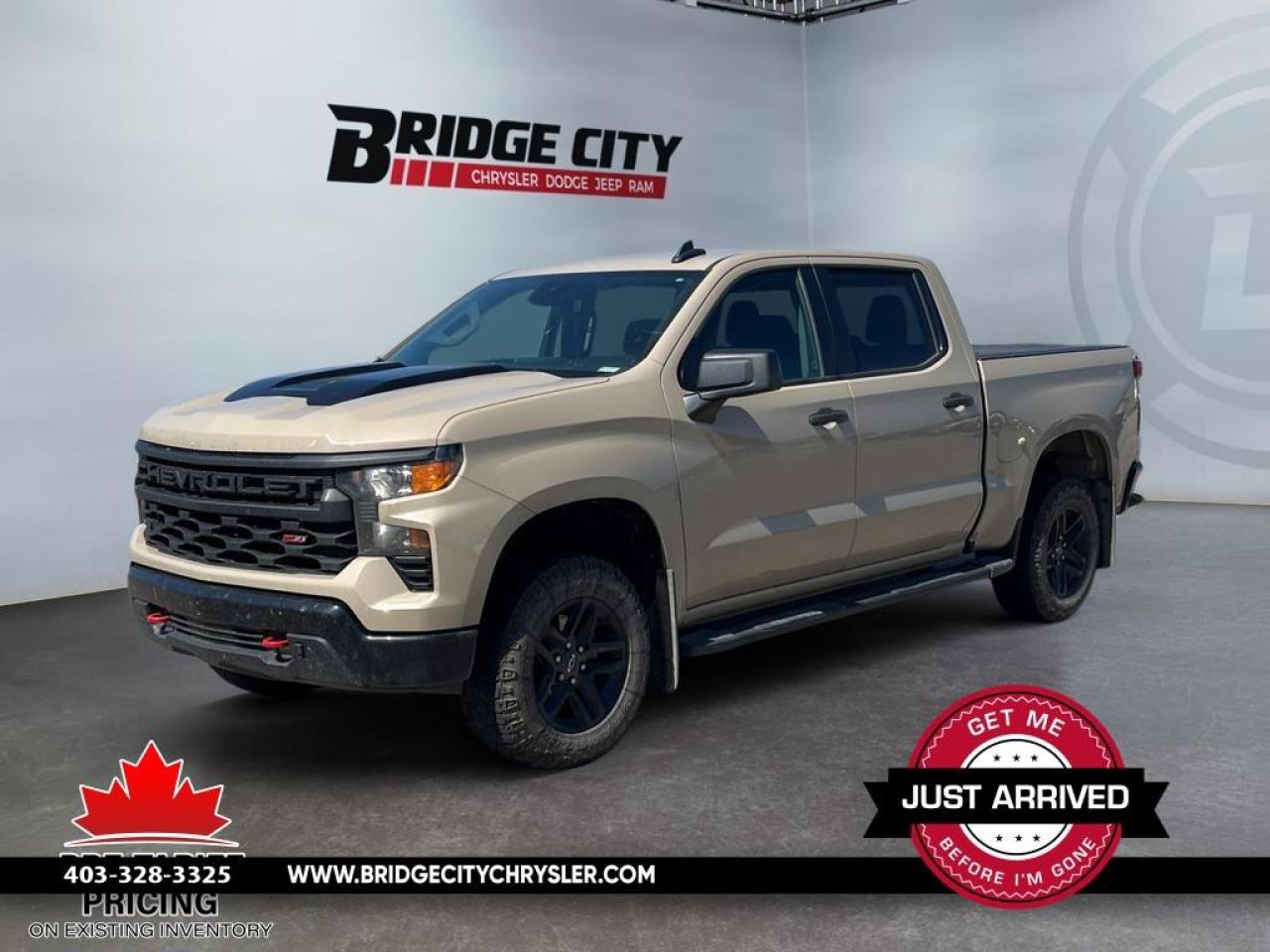 Used 2022 Chevrolet Silverado 1500 Custom Trail Boss 5.3L V8 - Trail Boss Pkg - Side Steps - Heated Seats - Remote Start - Apple Car Play/Android Auto - Tonneau Cover - 4x4 for sale in Lethbridge, AB