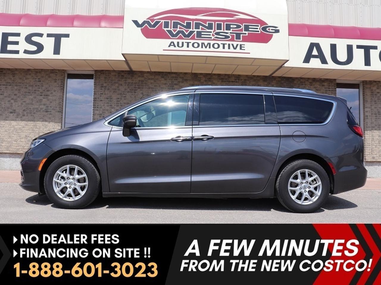*** Dealer arranged financing on site! Quick, Simple,  no calls or waiting on bank appointments required!! Drive away today ***   NO ADMINISTRATION FEES!!

GREAT VALUE AND VERY CLEAN 7-PASSENGER PEOPLE MOVER, LOADED WITH ALL THE GREAT OPTIONS AND FEATURES LIKE THE BEAUTIFUL BLACK LEATHER SEATING THAT IS OF COURSE HEATED, SECOND ROW CAPTAIN CHAIRS AND BEST OF ALL IT IS WELL CARED FOR AND IMMACULATELY CLEAN WESTERN CANADIAN VAN! MUST SEE 2021 CHRYSLER PACIFICA TOURING-LUXURY MODEL, FULLY LOADED 7-PASS VAN!!   


Features
- 3.6L Pentastar V6 with Stop/Start Fuel Saver 
- 9-Speed automatic 
- Electronic Stability Control
- Hill Start Assist
- Power heated leather Sport Bucket seating with full center console 
- Memory drivers seating with heated steering wheel
- Second Row Captains Chairs with Stow and Go and in-Floor storage
- 3rd rear seating (7-passenger and Stow and Go) 
- Tri zone auto climate control with rear air and heat 
- Second row power windows
- Power lift gate
- Dual power sliding doors
- Keyless entry
- Factory remote Start 
- Rain-sensing windshield wipers
- Blind Spot Monitoring and Rear Cross Path Detection
- Forward Collision Warning with Active Braking
- Pedestrian Emergency Braking
- 7-inch full color customizable in-cluster display
- Premium u-Connect 5 with 10.1-inch full color customizable 
- Apple Carplay and Android Projection
- Google Android Auto
- Hands-free phone and audio
- Back up camera 
- Rear park sensors 
- Aluminum Sport Wheels on A/S tires
- Read below for much more info... 

MUST SEE! LOW KMS AND TOP OF LINE, LOADED WITH ALL THE RIGHT FACTORY OPTIONS!! Exceptionally clean & very sharp Western Canadian lease return, this 2021 Chrysler Pacifica Touring-L (luxury edition) is dazzling inside and out, oozing with Luxury and loaded with all options. Beautifully finished in Granite Crystal Metallic over the amazing Black Leather interior. A very sophisticated 7-passenger people mover that rivals most luxury automobiles. The Touring-L is fully equipped with all factory options including the newest technology for Safety, comfort, convenience, and performance. This is a must have/must see luxury van - truly stunning. Fully loaded with the 287 HP Flex Fuel 3.6L Pentastar V6 with Stop/Start Fuel Saver feature, Front Power heated leather Sport Bucket seating, with heated steering wheel, second row captains chairs (Full Stow N Go feature), tri-zone auto climate control with rear heat and air conditioning (Full Stow N Go feature), 3rd rear seating (7 pass seating), u-Connect 5 with the new full color 10.1-inch screen, with apple Carplay, Android Projection and built in Alexa, Factory Navigation, air/tilt/cruise/PW/PL, fully auto Tri-Climate Control with rear heat/air, full Safety suite including Advanced Brake Assist, Lane Departure Warn/Lane Keep Asst., Fwd Collision Warn/Active Braking, Adaptive Cruise Control w/Stop & Go, Camera, Rear Park Asst w/Stop, keyless remote entry & start, factory remote start, Remote power sliding side doors and rear hatch, Side curtain airbags, dark privacy glass, traction control, Auto lamps, OEM Alloy Sport Alloys wheels on A/S tires, and so much more! Gorgeous vehicle that meet all your discriminating needs for work or pleasure with all the family.


Comes with a Manitoba Safety Certification, and we have many Extended Powertrain warranties available on your vehicle purchase up to 10-year coverage (on eligible vehicles see dealer for details). Financing on site with Zero down financing OAC. Trades accepted. View at Winnipeg West Automotive Group, 5195 Portage Ave. (only a couple of minutes past the new Costco) Dealer permit # 6007, Call now 1(888) 6O1-3023. This Car is located in Winnipeg Manitoba, however we can have it shipped anywhere in North America relatively inexpensively.