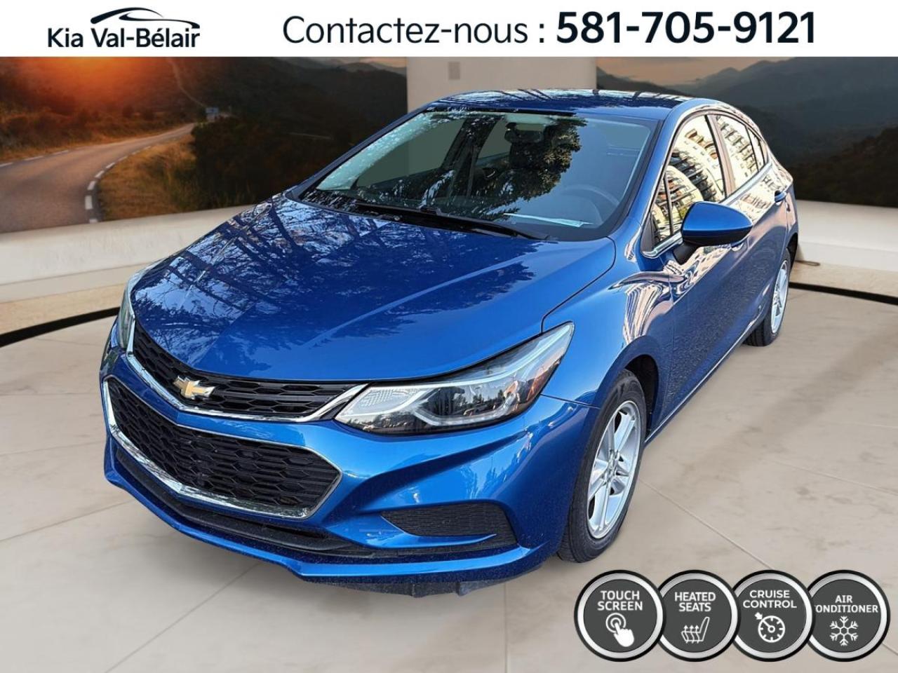 Used 2018 Chevrolet Cruze LT *TURBO *MANUELLE *CRUISE *CAMERA *A/C *SIEGES CHAUFF for sale in Québec, QC