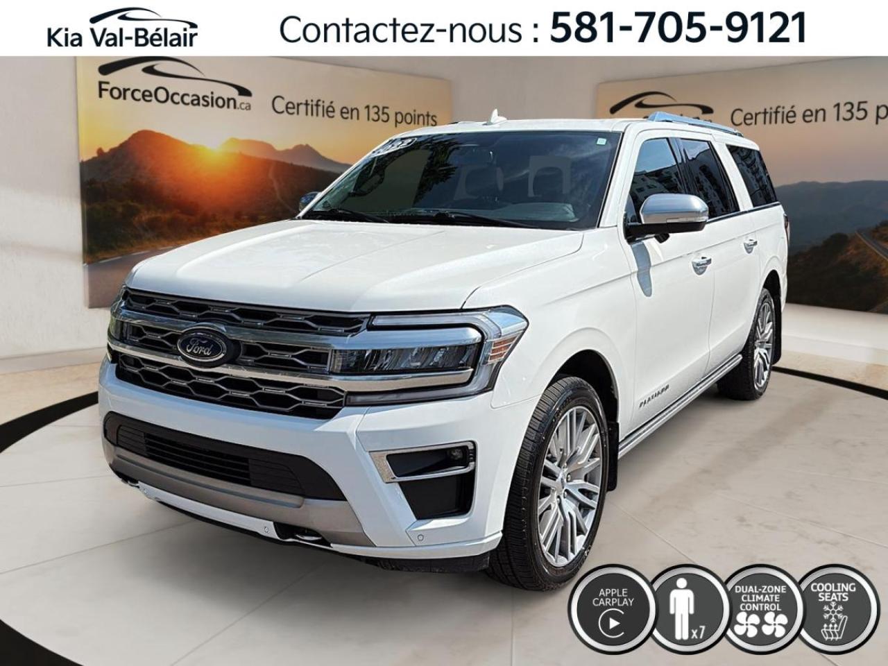 Used 2022 Ford Expedition PLATINUM MAX *4X4 *V6 *TWIN-TURBO *400HP *9200LBS TOWING for sale in Québec, QC