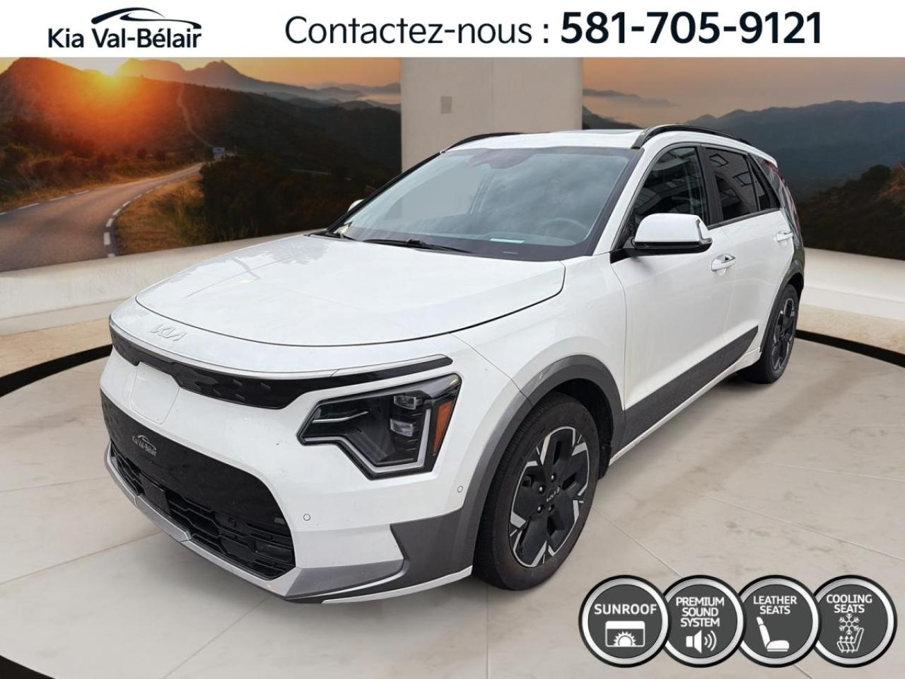 Used 2023 Kia NIRO EV LIMITED *EV *CUIR *TOIT *CAMERA *CARPLAY *BI-ZONE for sale in Québec, QC