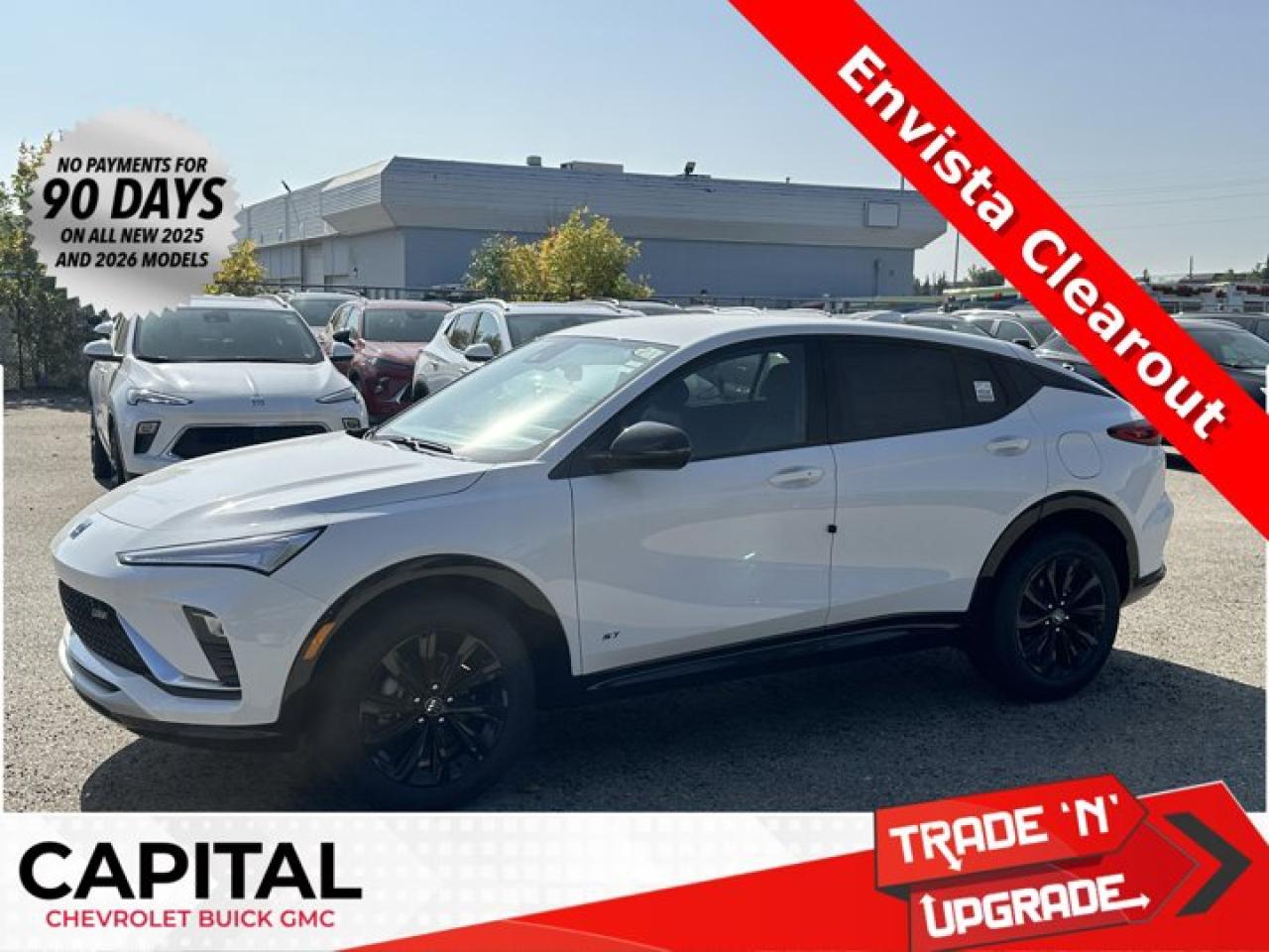 This Buick Envista delivers a Gas 1.2L/ engine powering this Automatic transmission. TRANSMISSION, 6-SPEED AUTOMATIC (STD), SPORT TOURING PREFERRED EQUIPMENT GROUP includes standard equipment, LPO, ALL-WEATHER FLOOR LINERS.*This Buick Envista Comes Equipped with These Options *ENGINE, ECOTEC 1.2L TURBO (GM-estimated 137 hp [102 kW] @ 5000 rpm, 162 lb-ft of torque [219 Nm] @ 2500-4000 rpm) (STD), ENGINE BLOCK HEATER, Wireless Apple CarPlay/Wireless Android Auto, Wipers, front intermittent, Windows, power, rear with Express-Down, Window, power, front passenger with Express-Down, Window, power, driver with Express-Down, Wi-Fi Hotspot capable (Terms and limitations apply. See onstar.ca or dealer for details.), Wheels, 18 (45.7 cm) Black painted aluminum, Wheel, spare, 16 (40.6 cm) steel.* Stop By Today *A short visit to Capital Chevrolet Buick GMC Inc. located at 13103 Lake Fraser Drive SE, Calgary, AB T2J 3H5 can get you a reliable Envista today!