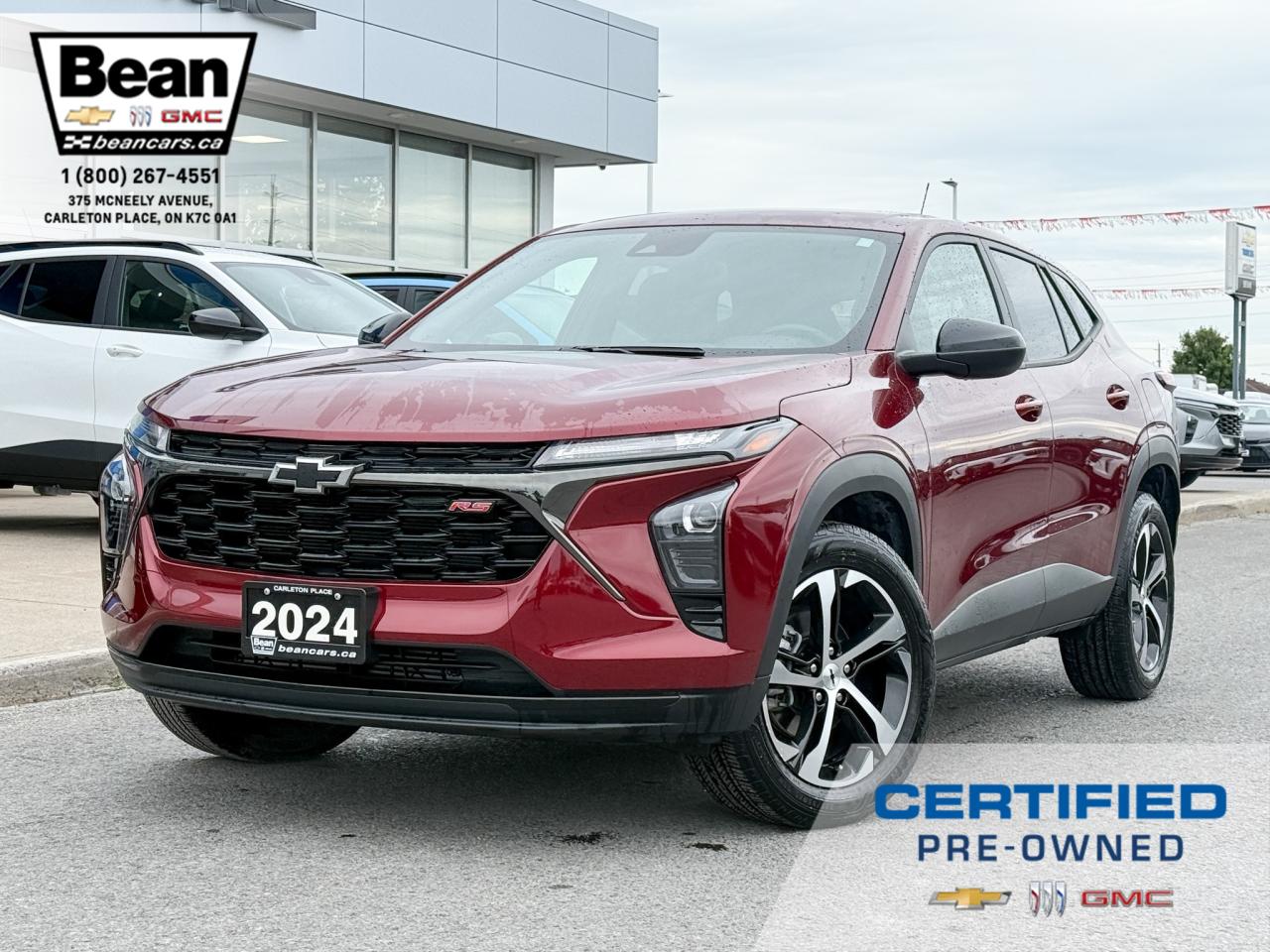 Used 2024 Chevrolet Trax 1.2L TURBO, 1RS FWD, HEATED FRONT SEATS, HEATED LEATHER WRAPPED SQUARE BOTTOMED STEERING WHEEL, WIRE for sale in Carleton Place, ON