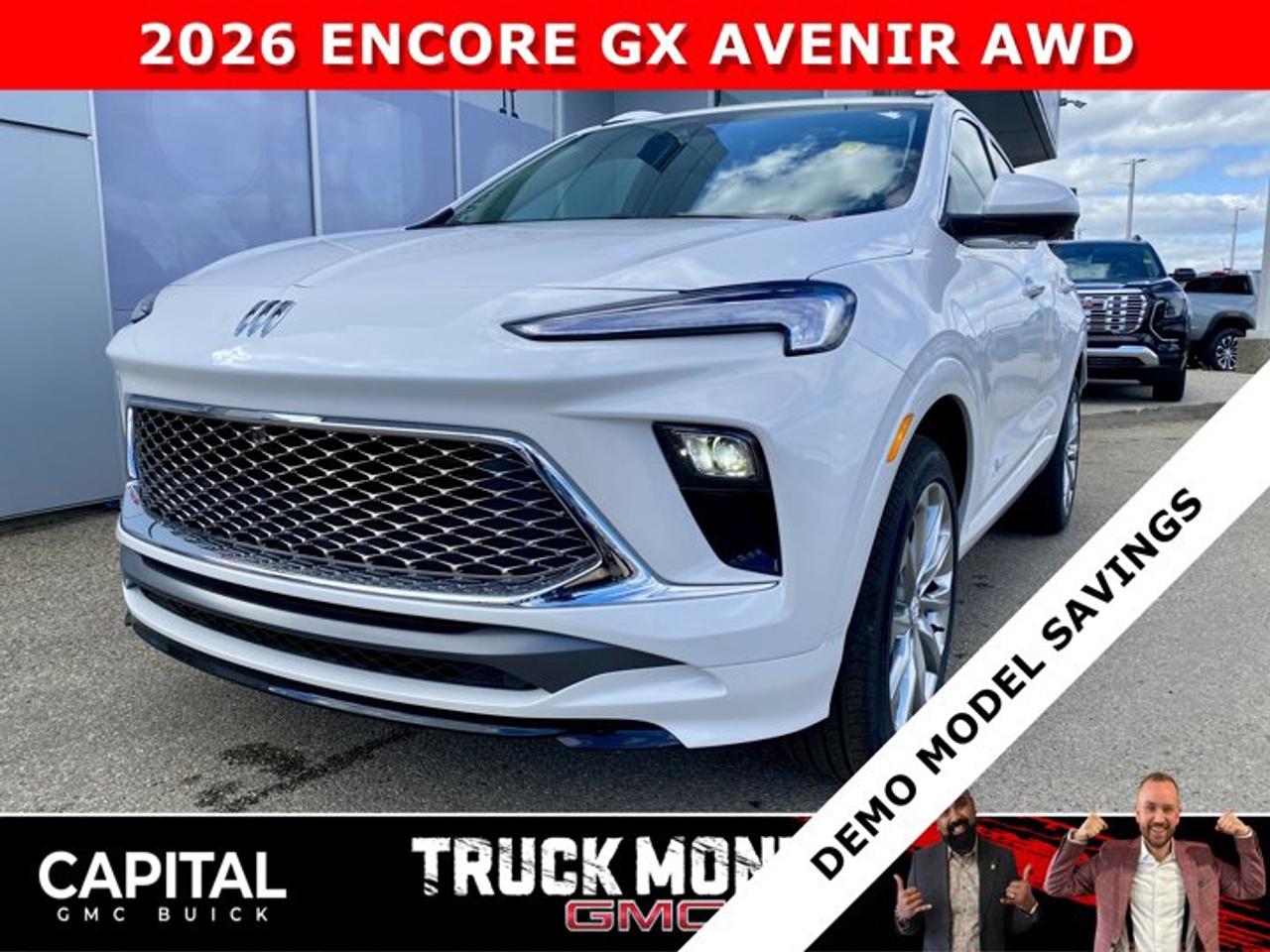 This 2026 ENCORE GX AVENIR is the definition of a luxury AWD SUV. With options like Avenir Technology & Convenience Packages, MASSIVE 11 diagonal HD color touchscreen, 360 Cam, Adaptive Cruise Control, Heated Seats, Heated Steering, Power Panoramic Sunroof, Rear Streaming Mirror, Back-Up Camera, Driver Confidence Package (All the safety features) and so much more... CALL NOWAsk for the Internet Department for more information or book your test drive today! Text 825-445-0521 for fast answers at your fingertips!AMVIC Licensed Dealer - Licence Number B1044900Disclaimer: All prices are plus taxes and include all cash credits and loyalties. See dealer for details. AMVIC Licensed Dealer # B1044900