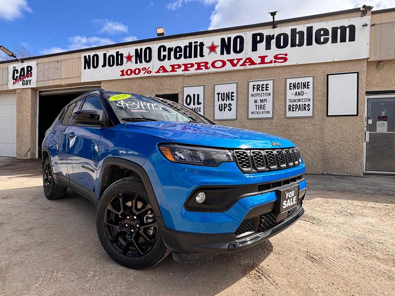 <p>🚙 2024 Jeep Compass Altitude 4X4 &ndash; Turbocharged, Stylish and Winter Ready 🚙</p><p>✔️ Manitoba Safety Certified &nbsp;<br>✔️ 4X4 Capability &nbsp;<br>✔️ Turbocharged Performance &nbsp;<br>✔️ Warranty Available &nbsp;<br>✔️ Financing Available&mdash;All Credit Types Welcome &nbsp;<br>✔️ Trade-Ins Welcome &nbsp;</p><p>Looking for a stylish, modern SUV that&rsquo;s ready for Manitoba weather? This 2024 Jeep Compass Altitude 4X4 combines responsive turbocharged performance, premium styling and confident all-season capability.</p><p>Finished in blue with a black interior, it&rsquo;s powered by a responsive 2.0L turbocharged four-cylinder engine paired with an automatic transmission and four-wheel drive.</p><p>With comfortable seating for five and a folding rear seat for additional cargo space, this Compass is a practical choice for commuting, family adventures and weekend travel.</p><p>━━━━━━━━━━━━━━━━━━</p><p>⭐ FEATURE HIGHLIGHTS</p><p>&bull; Four-wheel drive &nbsp;<br>&bull; 2.0L turbocharged engine &nbsp;<br>&bull; Heated front seats &nbsp;<br>&bull; Heated steering wheel &nbsp;<br>&bull; Remote engine start &nbsp;<br>&bull; Power-adjustable driver&rsquo;s seat &nbsp;<br>&bull; Keyless entry and push-button start &nbsp;<br>&bull; Touchscreen infotainment system &nbsp;<br>&bull; Apple CarPlay and Android Auto &nbsp;<br>&bull; GPS navigation &nbsp;<br>&bull; Bluetooth connectivity &nbsp;<br>&bull; Premium sound system &nbsp;<br>&bull; Backup camera &nbsp;<br>&bull; Lane-departure warning &nbsp;<br>&bull; Lane-keeping assist &nbsp;<br>&bull; Cruise control &nbsp;<br>&bull; Steering-wheel audio controls &nbsp;<br>&bull; Rain-sensing wipers &nbsp;<br>&bull; Heated power mirrors &nbsp;<br>&bull; Aluminum wheels &nbsp;<br>&bull; Five-passenger seating &nbsp;<br>&bull; Folding rear seat and flexible cargo area &nbsp;</p><p>━━━━━━━━━━━━━━━━━━</p><p>⭐ WHY YOU&rsquo;LL LOVE THIS COMPASS</p><p>❄️ Confident 4X4 capability for Manitoba winters &nbsp;<br>🔥 Heated seats, heated steering wheel and remote start &nbsp;<br>⚡ Responsive turbocharged performance &nbsp;<br>📱 Modern connectivity, navigation and premium audio &nbsp;<br>📦 Flexible passenger and cargo space &nbsp;<br>🛣️ Comfortable for city driving and highway trips &nbsp;<br>✨ Premium Altitude styling that stands out &nbsp;</p><p>🚨 Ready for your next SUV? Call, text or visit The Car Guy Inc. to book your test drive today!</p><p>⚠️ FEATURE DISCLAIMER</p><p>Some features may be generated using the vehicle&rsquo;s VIN. While we strive for accuracy, actual equipment may vary. Please confirm all features, pricing and availability with the dealership.</p>