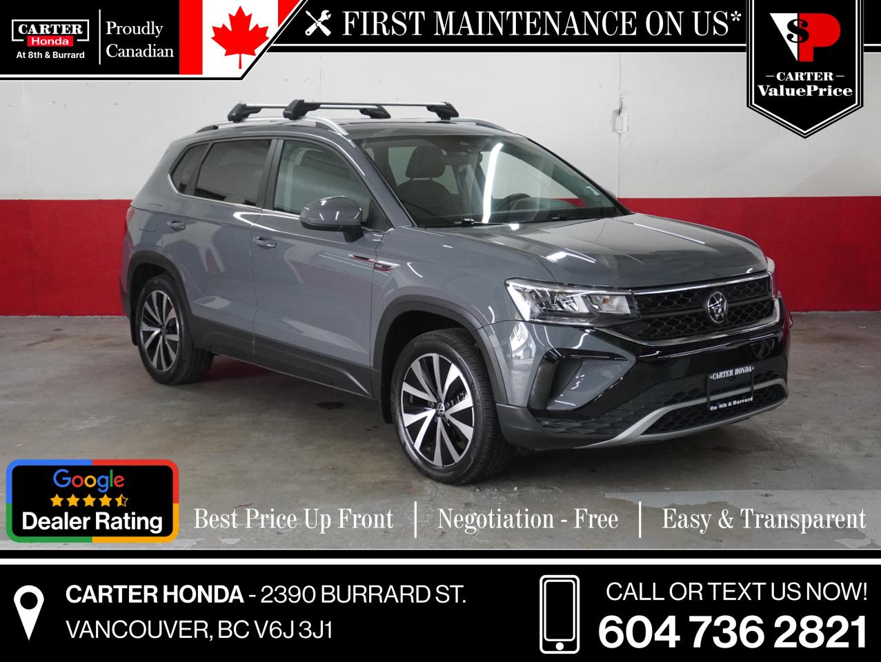 Used 2023 Volkswagen Taos Comfortline 4MOTION APPLE/ANDROID, SUNROOF for sale in Vancouver, BC