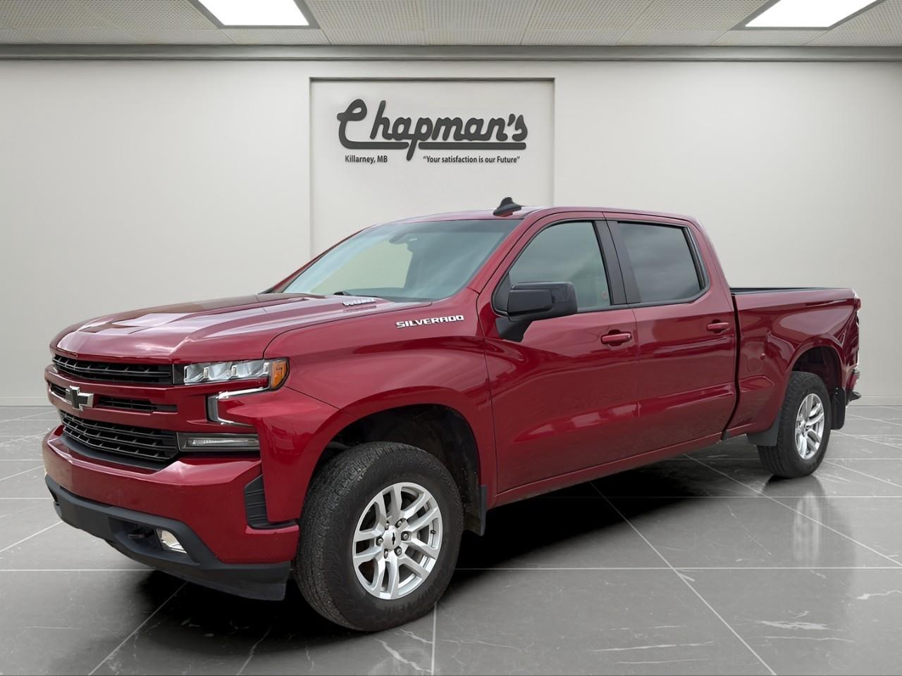 <p>Finished in Cherry Red Tintcoat with a Jet Black interior, this 2022 Chevrolet Silverado 1500 LTD RST 4WD combines bold styling with everyday truck capability. With its RST trim and Durabed design, it delivers a strong mix of work-ready function and modern comfort.</p><p>Powered by a Duramax 3.0L Turbo-Diesel engine paired with a 10-speed automatic transmission, this Silverado offers excellent torque, fuel efficiency, and towing capability. Equipped with 4WD and a full trailering package, its built for hauling, highway driving, and year-round conditions.</p><h3>Performance & Capability</h3><ul><li><p>Duramax 3.0L Turbo-Diesel engine</p></li><li><p>10-speed automatic transmission</p></li><li><p>4WD with Autotrac transfer case</p></li><li><p>Automatic locking rear differential</p></li><li><p>Trailering package with hitch guidance</p></li><li><p>Tow/haul mode with powertrain grade braking</p></li><li><p>Stabilitrak with trailer sway control</p></li><li><p>Engine block heater</p></li></ul><h3>Interior Comfort & Convenience</h3><ul><li><p>10-way power driver seat with lumbar support</p></li><li><p>Dual-zone automatic climate control</p></li><li><p>40/20/40 front split bench seat with storage</p></li><li><p>Rear seat storage package</p></li><li><p>Tilt and telescoping steering column</p></li><li><p>Cruise control</p></li><li><p>Power windows and door locks</p></li><li><p>Rear air vents</p></li></ul><h3>Technology & Connectivity</h3><ul><li><p>8" touchscreen infotainment system</p></li><li><p>Apple CarPlay & Android Auto</p></li><li><p>Bluetooth audio streaming</p></li><li><p>OnStar services with Wi-Fi hotspot capability</p></li><li><p>USB ports for front and rear passengers</p></li><li><p>Steering wheel audio controls</p></li></ul><h3>Safety & Driver Assistance</h3><ul><li><p>Rear vision camera</p></li><li><p>Stabilitrak electronic stability control</p></li><li><p>Trailer sway control</p></li><li><p>Hill start assist</p></li><li><p>Teen Driver technology</p></li><li><p>Tire pressure monitoring system</p></li></ul><h3>Exterior Highlights</h3><ul><li><p>Cherry Red Tintcoat exterior</p></li><li><p>18" aluminum wheels with all-terrain tires</p></li><li><p>LED headlamps and daytime running lights</p></li><li><p>LED taillamps and cargo bed lighting</p></li><li><p>Durabed pickup box with 12 cargo tie-downs</p></li><li><p>Power lock and release tailgate</p></li><li><p>Front recovery hooks</p></li><li><p>CornerStep rear bumper</p></li><li><p>Body-colour bumpers and black bowtie</p></li></ul><p>A diesel-powered full-size truck that delivers strong towing capability, efficient performance, and everyday practicality with bold RST styling.</p><p>6 Year/160,000 kilometer* Sheet Metal (Rust Through) Perforation Warranty Coverage</p><p>*Whichever Comes First.</p><p>Price Includes Dealer Fee.</p><p>Price Excludes PST & GST.</p><p>Financing Options Available, Call For More Details.</p> <p><strong>*While every reasonable effort is made to ensure the accuracy of this information, we are not responsible for any error or omissions contained on these pages. Please verify any information in question with Chapman Motors Ltd.</strong></p>