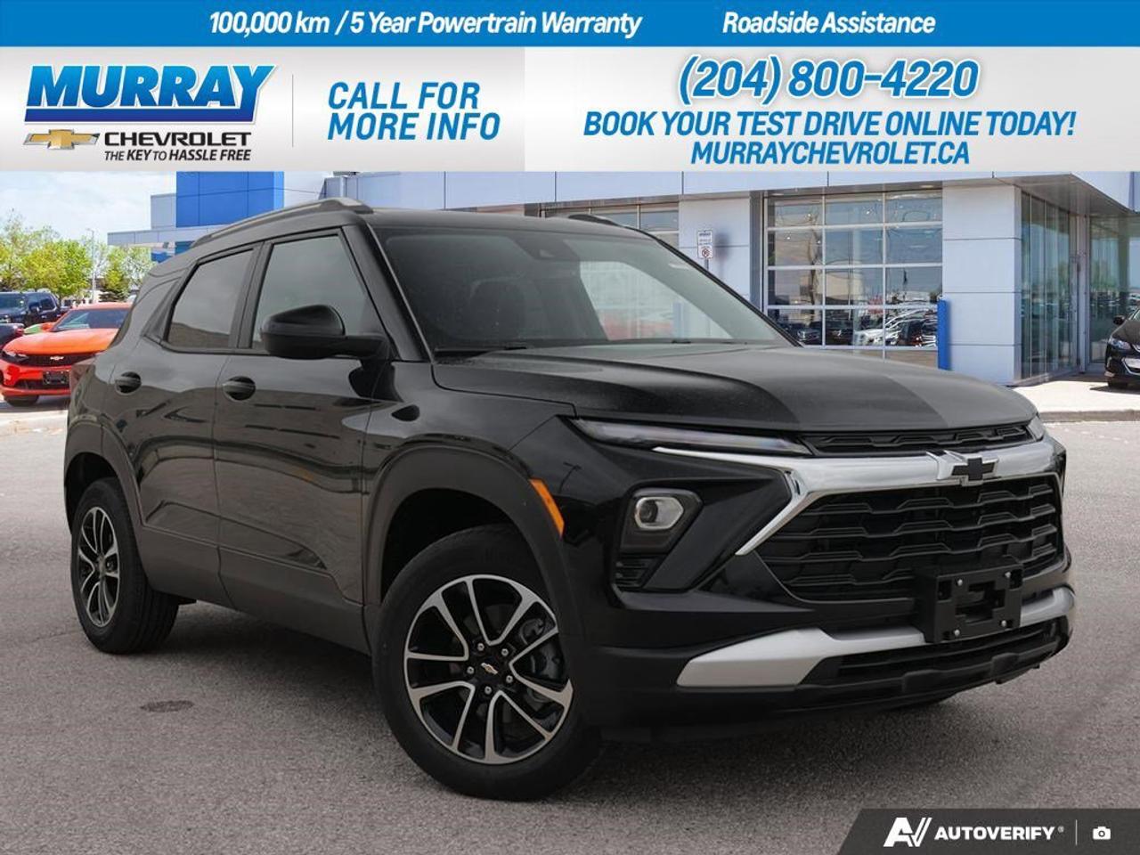 * ENGINE ECOTEC 1.3L I3 TURBO DOHC SIDI WITH VARIABLE VALVE TIMING (VVT) * * TRANSMISSION 9-SPEED AUTOMATIC * * CONVENIENCE PACKAGE *  Elevate your driving experience with the all-new 2026 Chevrolet Trailblazer LT, the perfect sport utility vehicle for the bustling streets of Winnipeg. This Trailblazer is designed to impress with its striking Mosaic Black Metallic exterior and sleek Jet Black cloth seat trim, offering a blend of style and comfort. The heart of this remarkable vehicle is its *ECOTEC 1.3L I3 Turbo* engine, providing robust power and efficiency for any journey you undertake.  The *9-speed automatic transmission* ensures seamless transitions and a smooth ride, allowing you to focus on enjoying every moment on the road. This Trailblazer is packed with the *Convenience Package*, featuring automatic climate control, wireless charging, and a 120-volt power outlet, ensuring you and your passengers remain comfortable and connected at all times.  Safety is paramount, and this Trailblazer comes equipped with advanced features such as Blind Spot Monitor, Lane Departure Warning, and Front Collision Mitigation, providing peace of mind wherever the road takes you. Whether youre navigating city streets or exploring the outdoors, the all-wheel-drive system and compact spare tire ensure youre ready for any adventure.  Stay entertained with smart device integration, Bluetooth connection, and a WiFi hotspot, keeping you connected on the go. The Trailblazers elegant design is complemented by black bowtie emblems and aluminum wheels, making a bold statement wherever you travel.  Discover the perfect blend of performance, safety, and style with the 2026 Chevrolet Trailblazer LT at Murray Chevrolet Winnipeg, your gateway to a new era of driving excellence.  Dealer Permit #1740