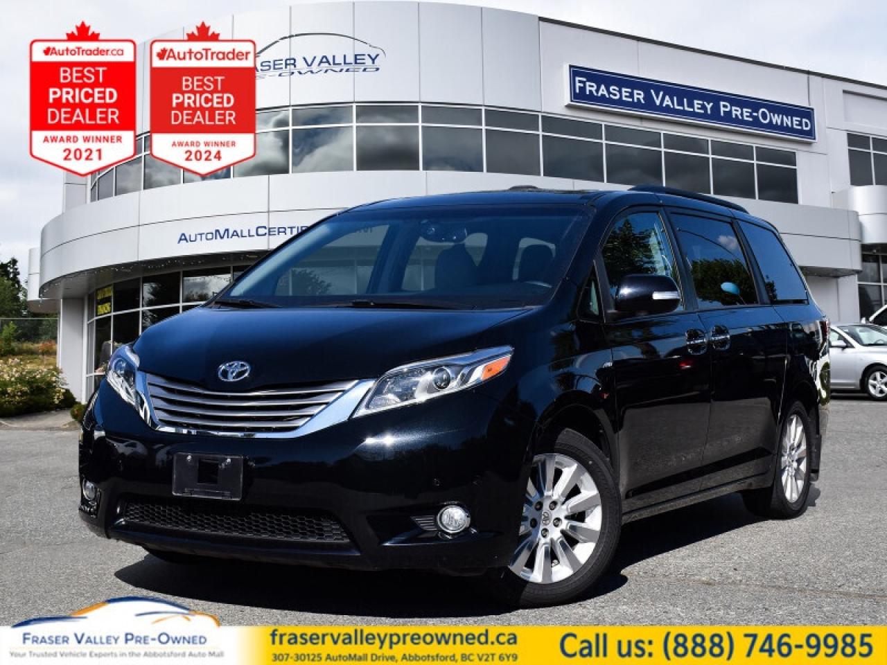 Used 2016 Toyota Sienna Limited 7 Passenger   AWD - Sunroof - $196.73 /Wk for sale in Abbotsford, BC
