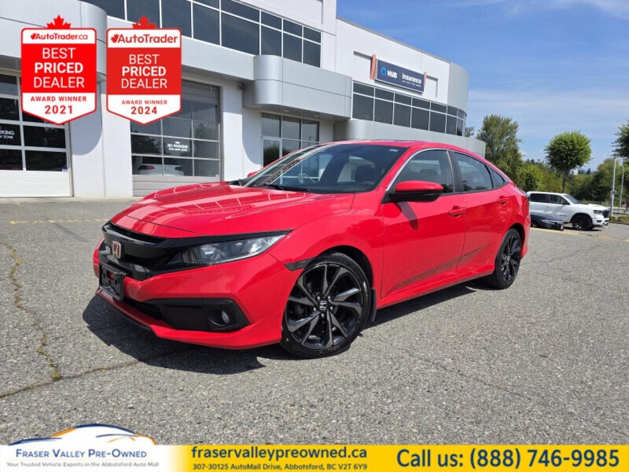 Used 2019 Honda Civic Sedan Sport CVT  - $105.72 /Wk for sale in Abbotsford, BC