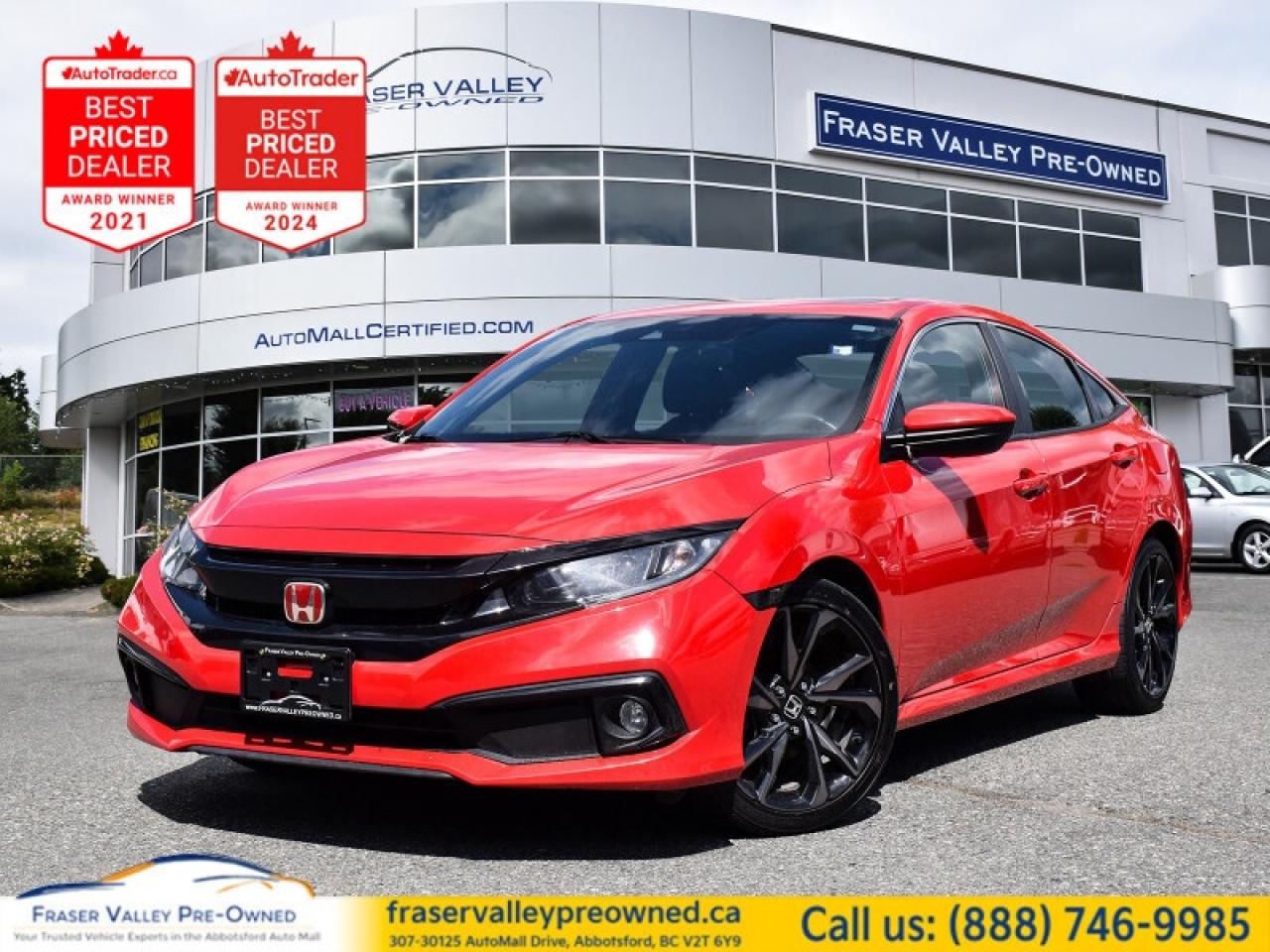 Used 2019 Honda Civic Sedan Sport CVT  - $105.72 /Wk for sale in Abbotsford, BC