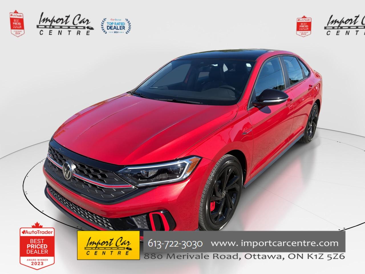 Used 2024 Volkswagen Jetta GLI LIKE NEW!!  ONLY 9,767KMS, BLACK PACKAGE, LEATHER, for sale in Ottawa, ON