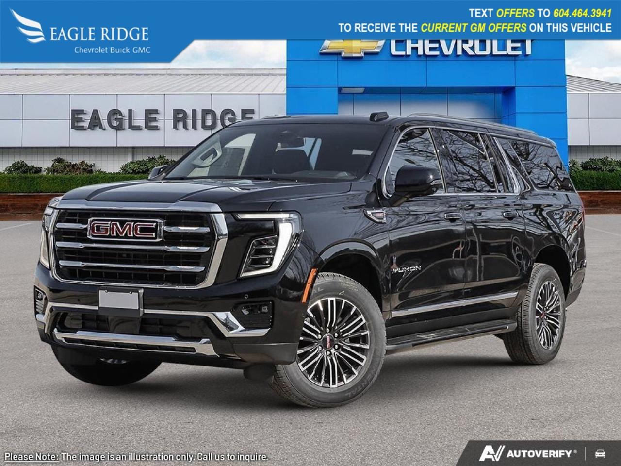 New 2025 GMC Yukon XL Elevation 16.8-inch infotainment LCD, 11-inch driver display, Google Built-in, WiFi compatibility, wireless charging, wireless smartphone connectivity, Bose audio system, rear media system, hands-free Super Cru for sale in Coquitlam, BC