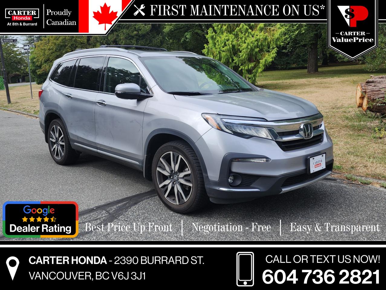 Used 2021 Honda Pilot Touring 8-Passenger AWD for sale in Vancouver, BC