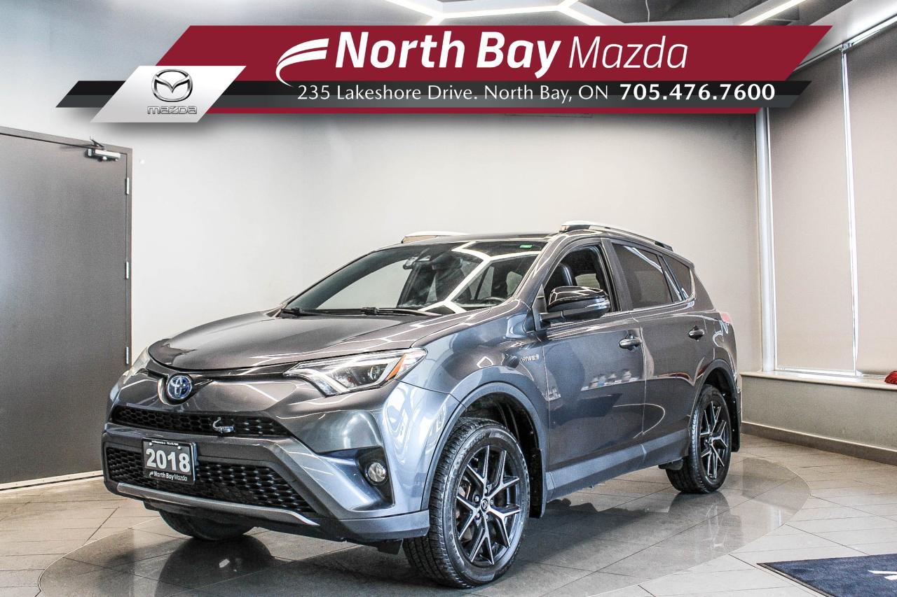 Used 2018 Toyota RAV4 Hybrid HEATED SEATS/STEERING WHEEL - NAVIGATION - LEATHER UPHOLSTERY for sale in North Bay, ON