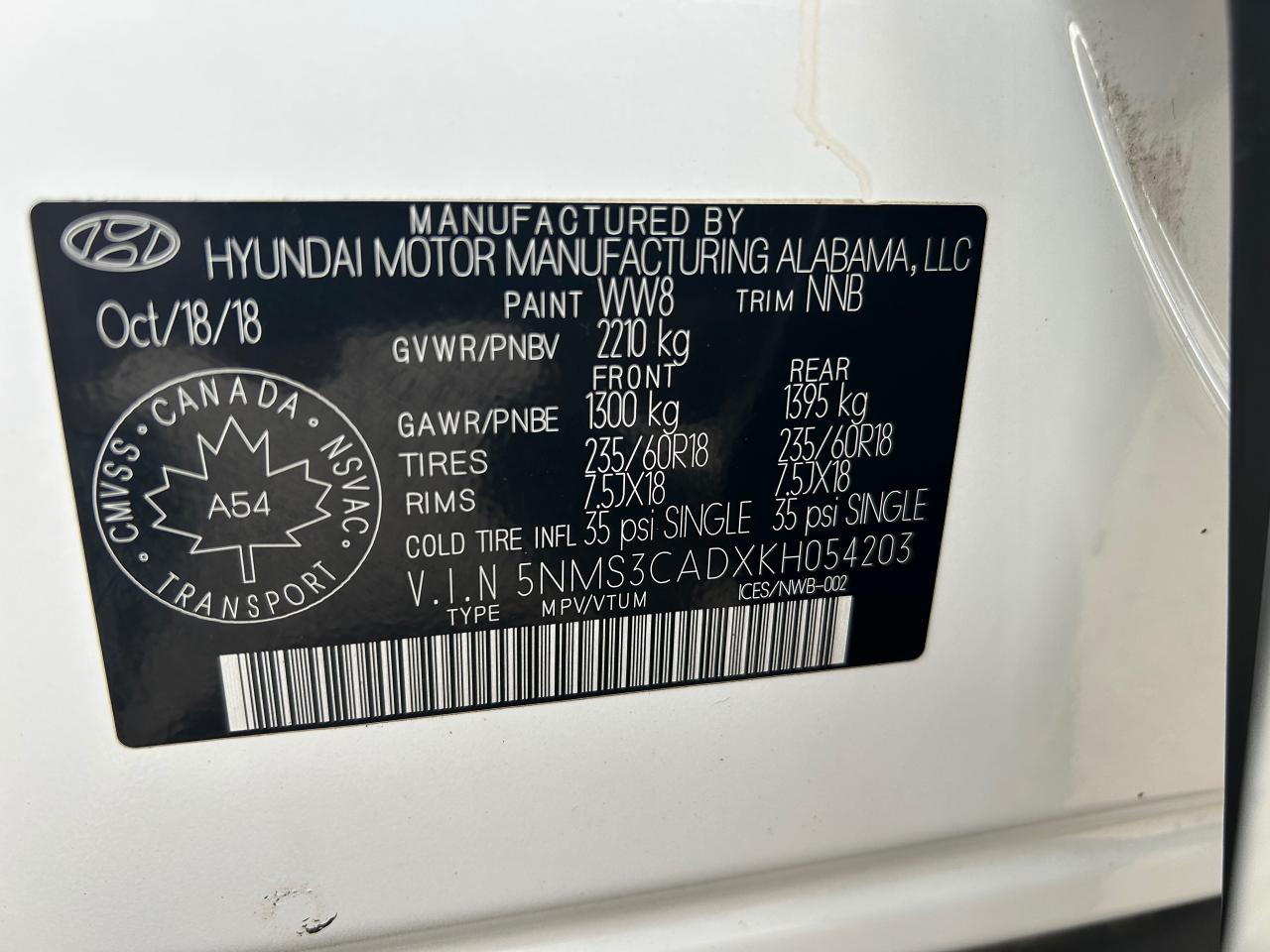 2019 Hyundai Santa Fe 2.4L Preferred AWD Photo