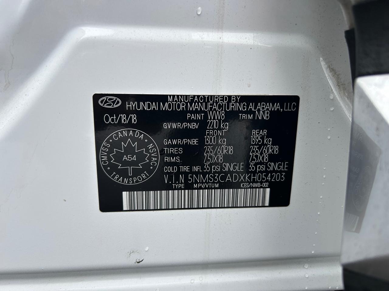 2019 Hyundai Santa Fe 2.4L Preferred AWD Photo