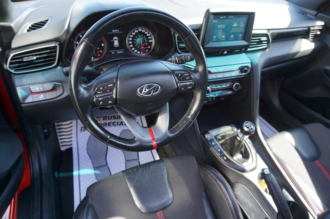 2019 Hyundai Veloster 1.6 TURBO R-SPEC 6 SPEED CERTIFIED *ACCIDENT FREE* CAMERA BLUETOOTH LEATHER HEATED SEATS PANO ROOF CRUISE ALLOYS Photo