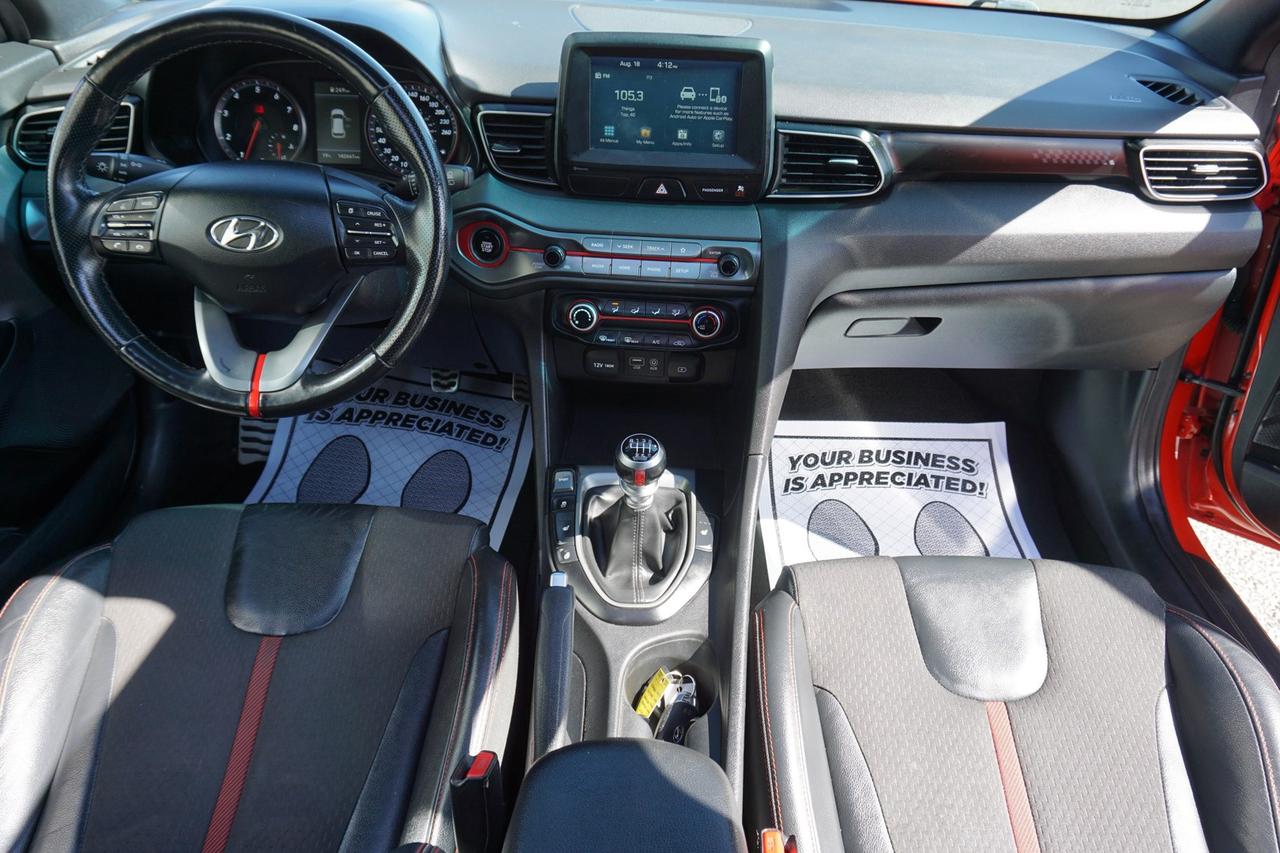 2019 Hyundai Veloster 1.6 TURBO R-SPEC 6 SPEED CERTIFIED *ACCIDENT FREE* CAMERA BLUETOOTH LEATHER HEATED SEATS PANO ROOF CRUISE ALLOYS Photo