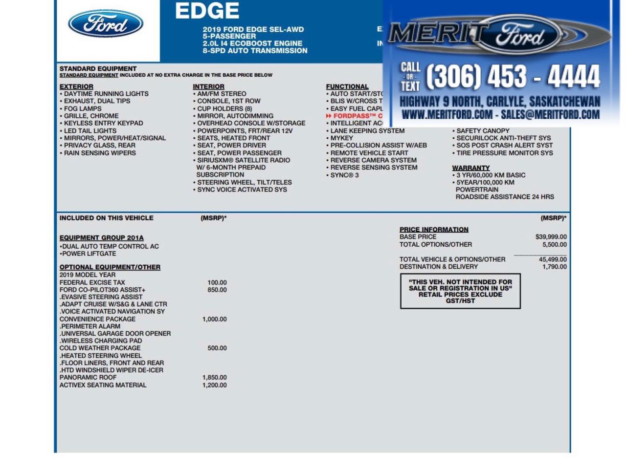 2019 Ford Edge SEL Photo1