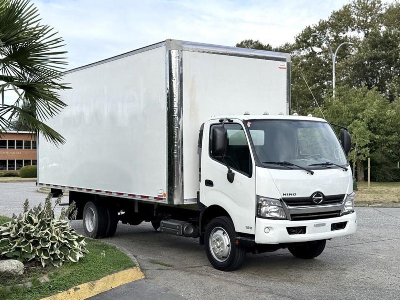 2020 Hino 195 20-Foot Diesel Cube Van Box Truck with Loading Ramp, 5.1L, 4 cylinder, 2 door, automatic, RWD, air conditioning, AM/FM radio, white exterior, grey interior, cloth. Box dimensions: 20 Foot Long, 8 Foot 4 Wide, 8 Foot High. Certification and decal valid until May 2026. This item is currently OFFSITE. You must register an appointment with our office to schedule an offsite viewing. Appointments must be made a minimum of one business day in advance (and as defined by the days that Repo.com is open for business) before your appointment can be scheduled and confirmed. We may, at our own discretion, instead opt to transport smaller items to Repo.coms main yard for viewing purposes.  $49,810.00 plus $375 processing fee, $50,185.00 total payment obligation before taxes.   Listing report, warranty, contract commitment cancellation fee, financing available on approved credit (some limitations and exceptions may apply). All above specifications and information is considered to be accurate but is not guaranteed and no opinion or advice is given as to whether this item should be purchased. We do not allow test drives due to theft, fraud, acts of vandalism and undetectable impaired driving. Instead we provide the following benefits: Complimentary Warranty (with options to extend), Limited Money Back Satisfaction Guarantee on Fully Completed Contracts, Contract Commitment Cancellation, and an Open-Ended Sell-Back Option. Ask seller for details or call 604-522-REPO(7376) to confirm listing availability.