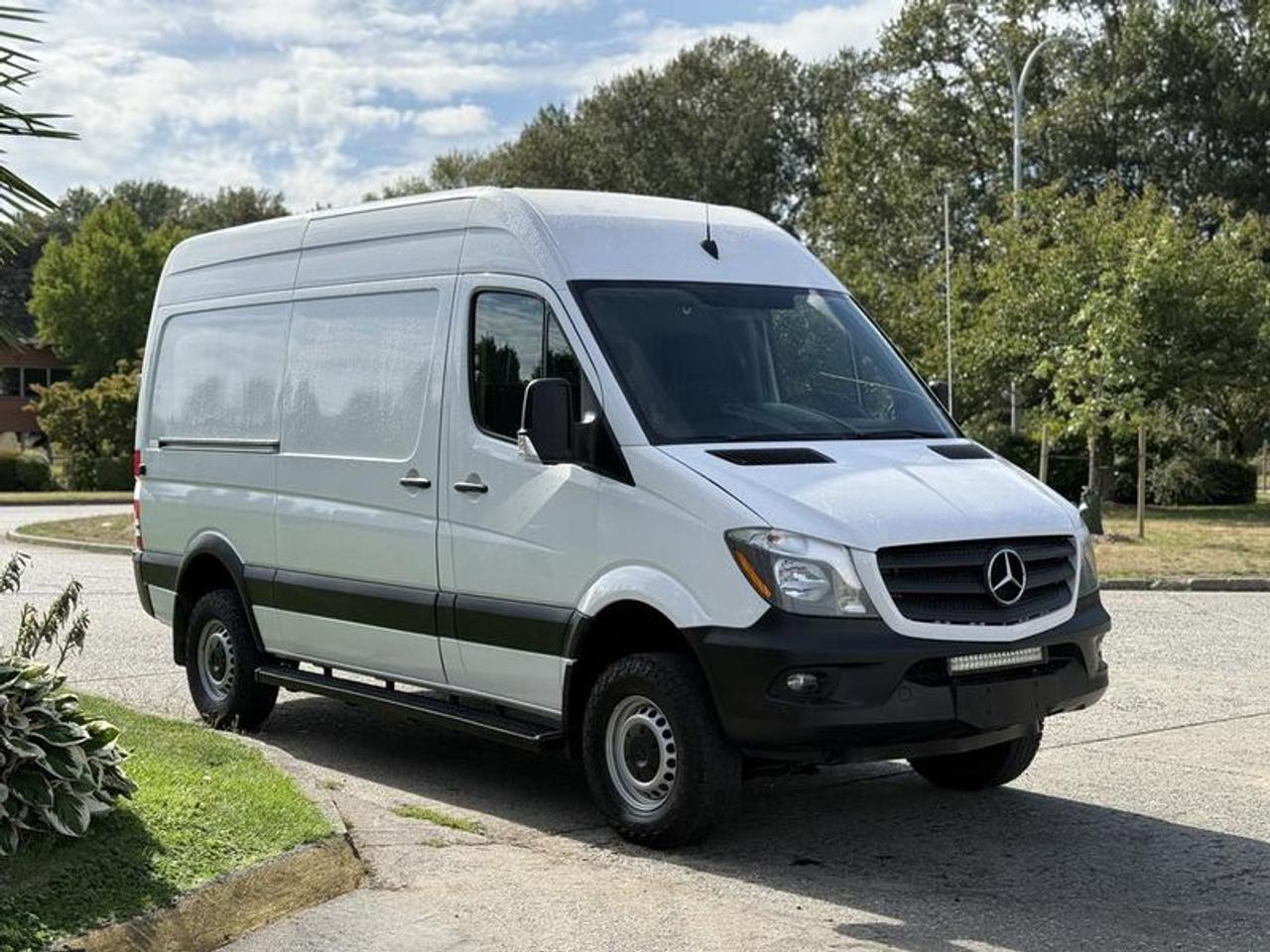 2017 Mercedes-Benz Sprinter 2500 4x4 Cargo Van with Rear Shelving, 3.0L, 6 cylinder, 2 door, automatic, 4x4, white exterior, black interior, cloth.  $51,870.00 plus $375 processing fee, $52,245.00 total payment obligation before taxes.   Listing report, warranty, contract commitment cancellation fee, financing available on approved credit (some limitations and exceptions may apply). All above specifications and information is considered to be accurate but is not guaranteed and no opinion or advice is given as to whether this item should be purchased. We do not allow test drives due to theft, fraud, acts of vandalism and undetectable impaired driving. Instead we provide the following benefits: Complimentary Warranty (with options to extend), Limited Money Back Satisfaction Guarantee on Fully Completed Contracts, Contract Commitment Cancellation, and an Open-Ended Sell-Back Option. Ask seller for details or call 604-522-REPO(7376) to confirm listing availability.
