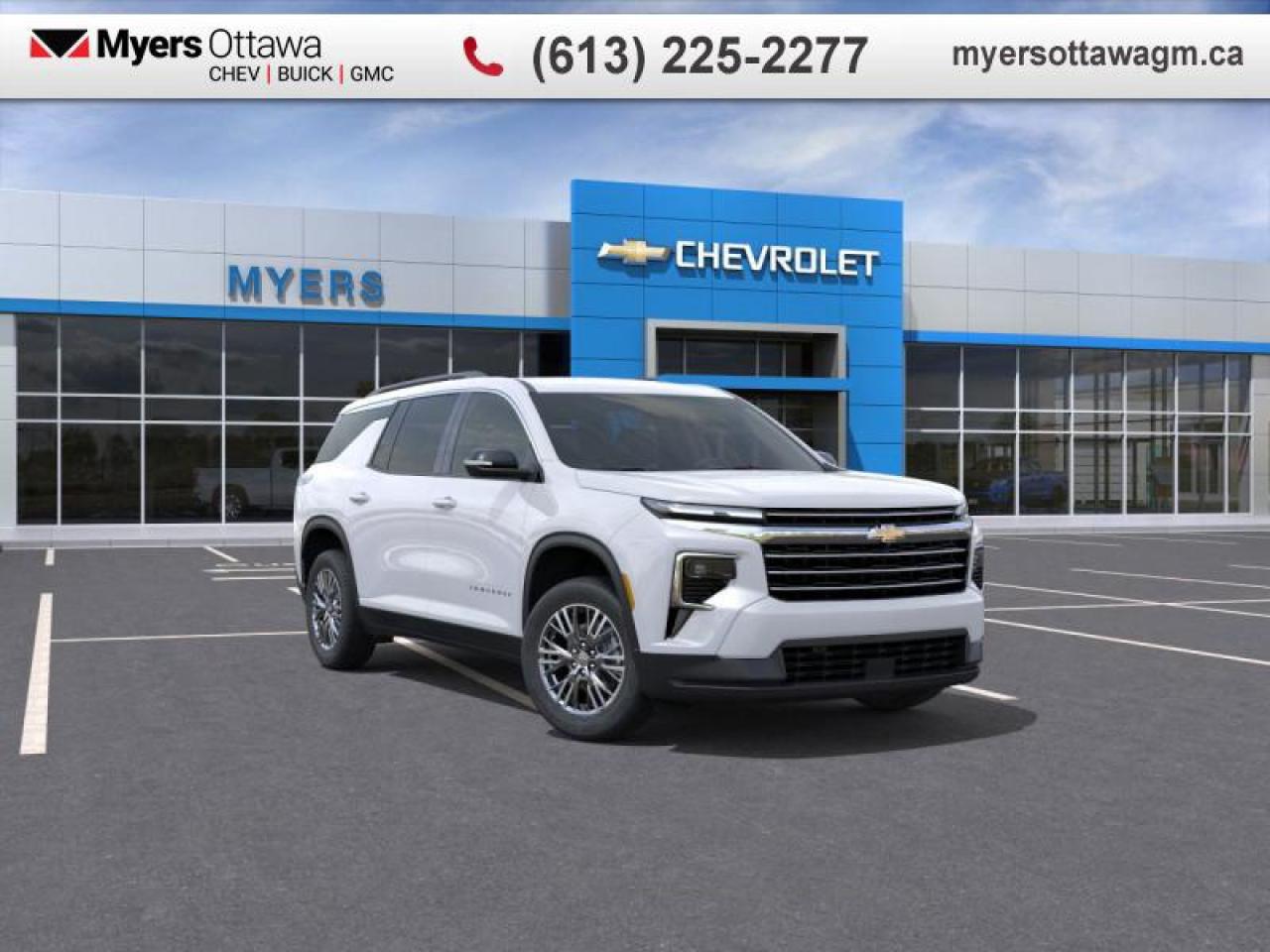 New 2026 Chevrolet Traverse LT  LT, AWD, WHITE, DRIVER CONFIDENCE PACKAGE for sale in Ottawa, ON