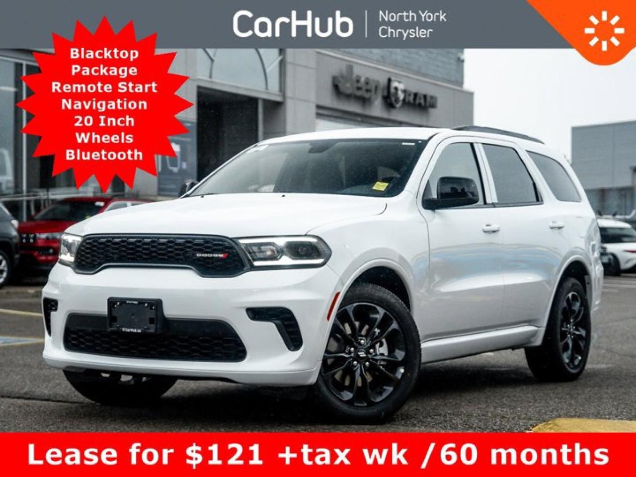 This Dodge Durango is safe and reliable. It boasts a Regular Unleaded V-6 3.6 L/220 engine powering this Automatic transmission. WHITE KNUCKLE, WHEELS: 20 X 8 BLACK NOISE ALUMINUM, TRANSMISSION: 8-SPEED TORQUEFLITE AUTOMATIC (STD). Our advertised prices are for consumers (i.e. end users) only.

 

JANUARY SPECIAL:
0% alternative financing up to 60 months available in lieu of manufacturer rebates

Lease:  $121 + tax weekly @ 5.49% / 60 months and $4,999 down
$6,424 due on delivery (+ security deposit if applicable)
Buyback $31,106 +hst
18,000 km/year
Or
Finance: $165 + tax weekly @ 4.99% / 96 months and $0 down

 

This Dodge Durango Features the Following Options
 Blacktop Package Heated Front Seats & Steering Wheel Remote Start Navigation 20 Inch Wheels Bluetooth Connectivity Third Row Seating
BLACKTOP PACKAGE -inc: GT Gloss Black Badging, Wheels: 20 x 8 Black Noise Aluminum, Integrated Roof Rail Crossbars, Satin Black Dodge Tail Lamp Badge, Black Roof Rails, Pirelli Brand Tires, Gloss Black Badges , ENGINE: 3.6L PENTASTAR VVT V6 W/ESS (STD), BLACK, CLOTH BUCKET SEATS W/SHIFT INSERT, Voice Activated Dual Zone Front Automatic Air Conditioning, Valet Function, Urethane Gear Shifter Material, Uconnect Connected Travel & Traffic Services Real-Time Traffic Display, Trunk/Hatch Auto-Latch, Trip Computer, Transmission w/Driver Selectable Mode and Sequential Shift Control w/Steering Wheel Controls.

 
The best selection of new Chrysler, Dodge, Jeep and Ram at CarHub.
 

Drive Happy with CarHub

*** All-inclusive, upfront prices -- no haggling, negotiations, pressure, or games

*** Purchase or lease a vehicle and receive a $1000 CarHub Rewards card for service.

*** All available manufacturer rebates have been applied and included in our new vehicle sale price

*** Purchase this vehicle fully online on CarHub websites

 

Transparency Statement
Online prices and payments are for finance purchases -- please note there is a $850 finance/lease fee. Cash purchases for used vehicles have a $2,350 surcharge (the finance price + $2,350), however cash purchases for new vehicles only have tax and licensing extra -- no surcharge. NEW vehicles priced at over $100,000 including add-ons or accessories are subject to the additional federal luxury tax. While every effort is taken to avoid errors, technical or human error can occur, so please confirm vehicle features, options, materials, and other specs with your CarHub representative. This can easily be done by calling us or by visiting us at the dealership. CarHub used vehicles come standard with 1 key. If we receive more than one key from the previous owner, we include them with the vehicle. Additional keys may be purchased at the time of sale. Ask your Product Advisor for more details. Payments are only estimates derived from a standard term/rate on approved credit. Terms, rates and payments may vary. Prices, rates and payments are subject to change without notice. Please see our website for more details.

Drive Happy with CarHub

*** All-inclusive, upfront prices -- no haggling, negotiations, pressure, or games

*** Purchase or lease a vehicle and receive a $1000 CarHub Rewards card for service.

*** All available manufacturer rebates have been applied and included in our new vehicle sale price

*** Purchase this vehicle fully online on CarHub websites

 

Transparency Statement
Online prices and payments are for finance purchases -- please note there is a $850 finance/lease fee. Cash purchases for used vehicles have a $2,350 surcharge (the finance price + $2,350), however cash purchases for new vehicles only have tax and licensing extra -- no surcharge. NEW vehicles priced at over $100,000 including add-ons or accessories are subject to the additional federal luxury tax. While every effort is taken to avoid errors, technical or human error can occur, so please confirm vehicle features, options, materials, and other specs with your CarHub representative. This can easily be done by calling us or by visiting us at the dealership. CarHub used vehicles come standard with 1 key. If we receive more than one key from the previous owner, we include them with the vehicle. Additional keys may be purchased at the time of sale. Ask your Product Advisor for more details. Payments are only estimates derived from a standard term/rate on approved credit. Terms, rates and payments may vary. Prices, rates and payments are subject to change without notice. Please see our website for more details.
