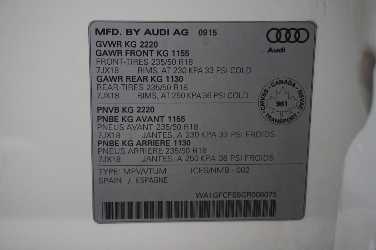 2016 Audi Q3 TECH-S LINE AWD CERTIFIED CAMERA NAV BLUETOOTH LEATHER HEATED SEATS PANO ROOF CRUISE ALLOYS - Photo #38