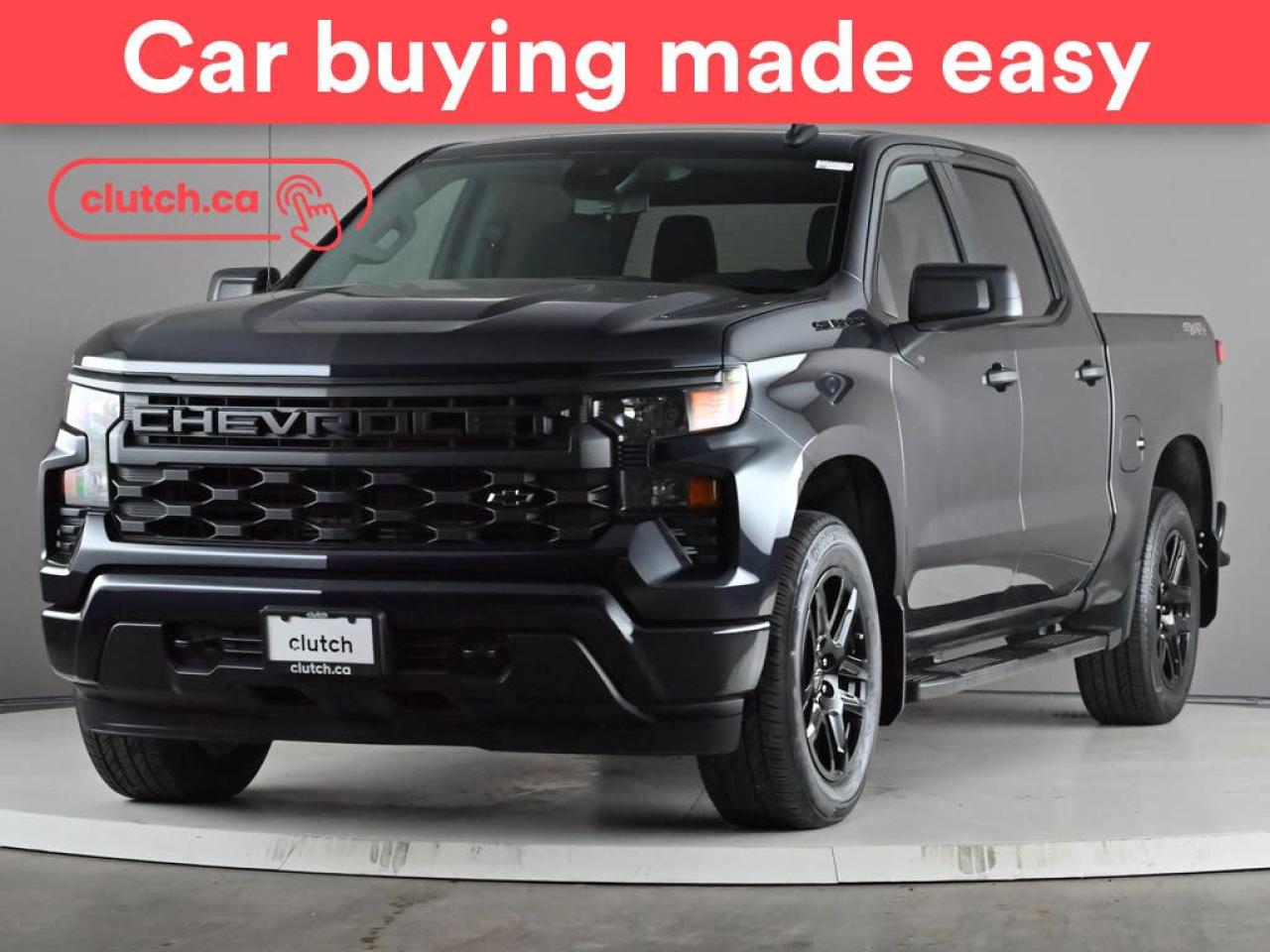 Used 2023 Chevrolet Silverado 1500 Custom Crew Cab 5 3/4 ft 4x4 w/ Apple CarPlay, Heated Front Seats, Rearview Cam for sale in Toronto, ON