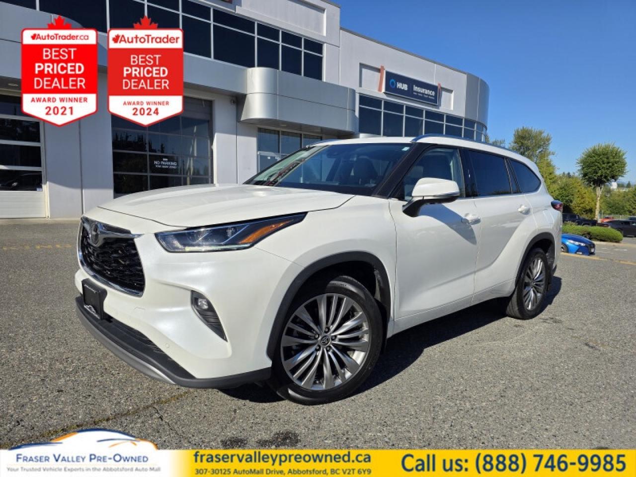 Used 2021 Toyota Highlander Limited  - Sunroof -  Leather Seats - $187.90 /Wk for sale in Abbotsford, BC