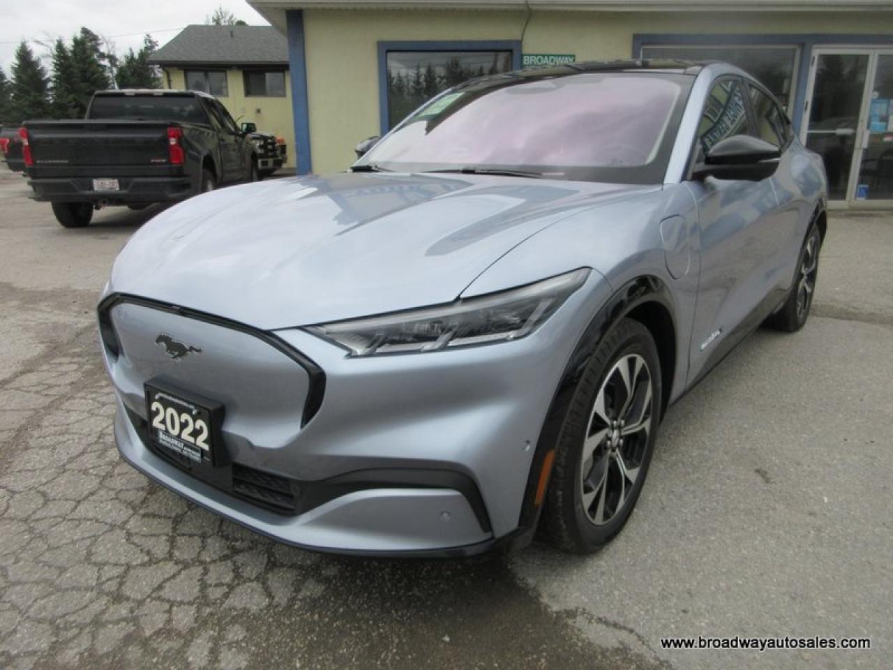 Used 2022 Ford Mustang Mach-E ALL-WHEEL DRIVE PREMIUM-PACKAGE 5 PASSENGER 91 kWh - ELECTRIC MOTOR.. NAVIGATION.. LEATHER.. HEATED SEATS & WHEEL.. BACK-UP CAMERA.. for sale in Bradford, ON
