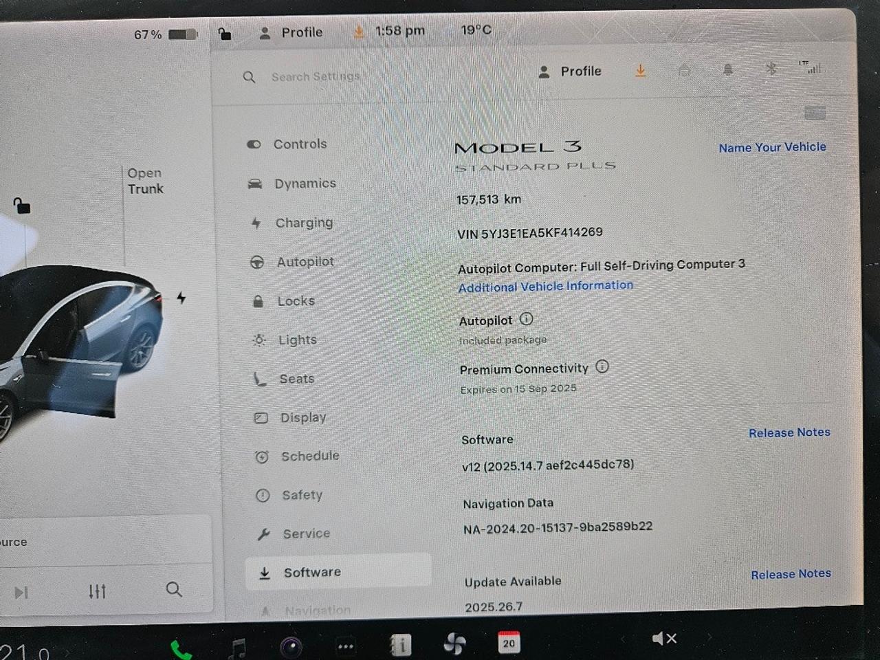 2019 Tesla Model 3 STANDARD RANGE PLUS-AUTOPILOT-CERTIFIED Photo