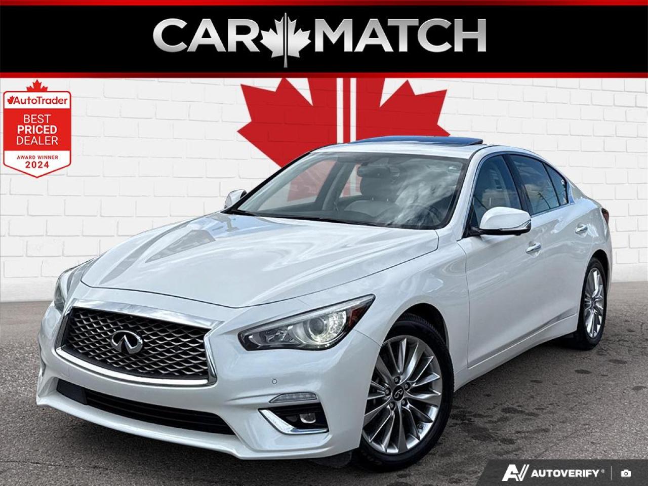 Used 2021 Infiniti Q50 LUXE / NO ACCIDENTS / LEATHER / ROOF / AWD for sale in Cambridge, ON